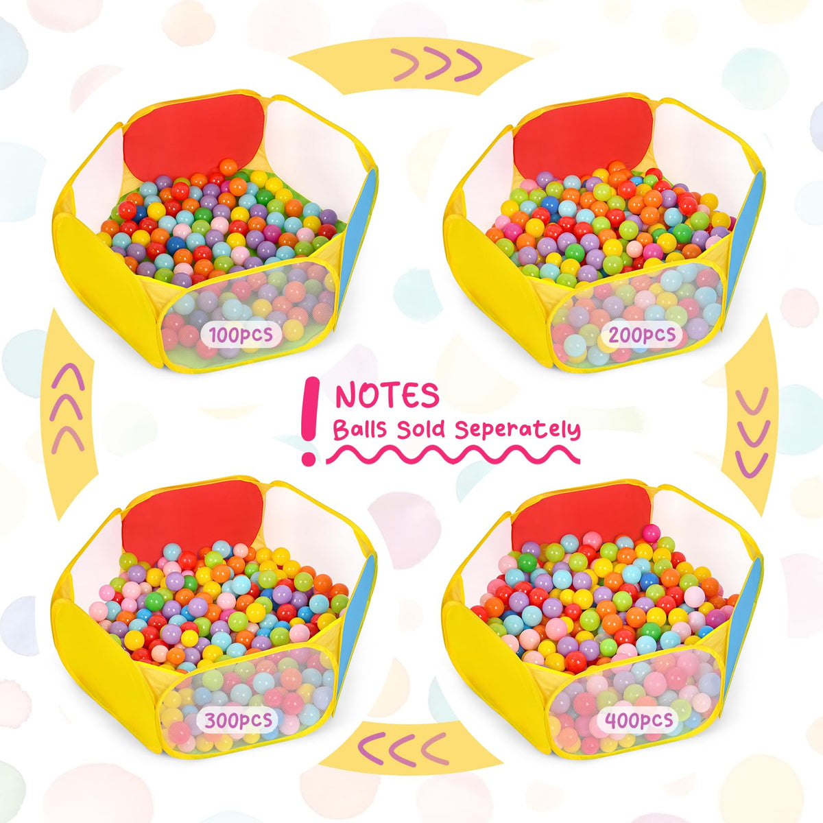 Eocolz Kids Ball Pit Large Pop Up Tent – Indoor/Outdoor Toddler Play Space