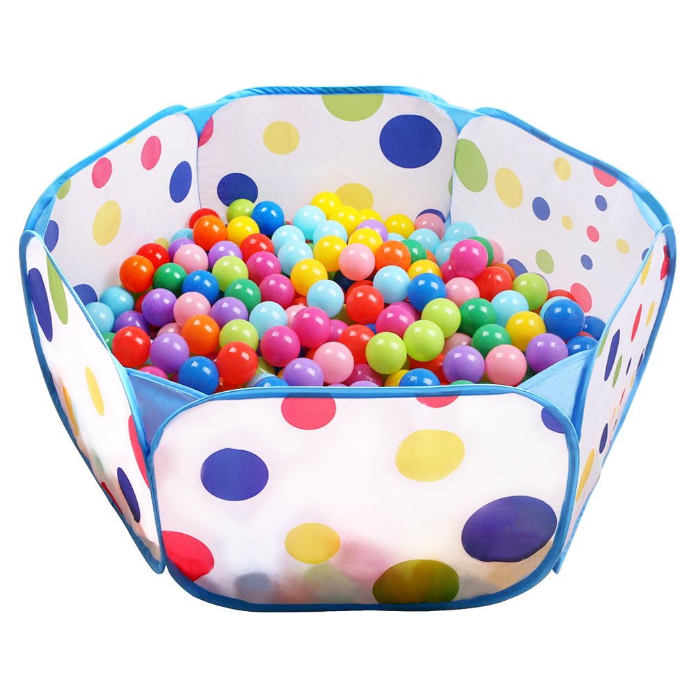 EocuSun Kids Ball Pit – Large Pop Up Play Tent for Indoor/Outdoor Use (Blue)