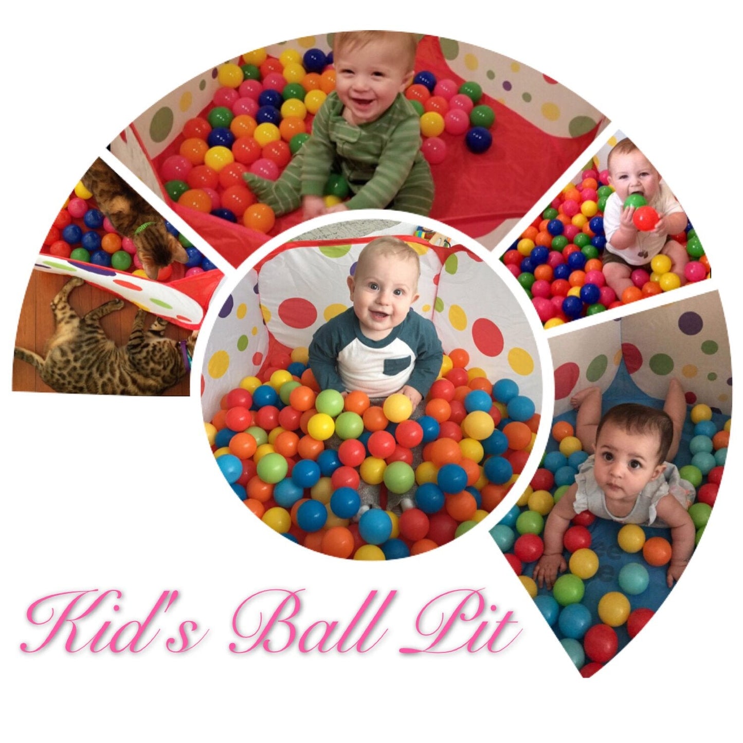 EocuSun Kids Ball Pit Large Pop Up Tent – Indoor/Outdoor Play Space (ARed)