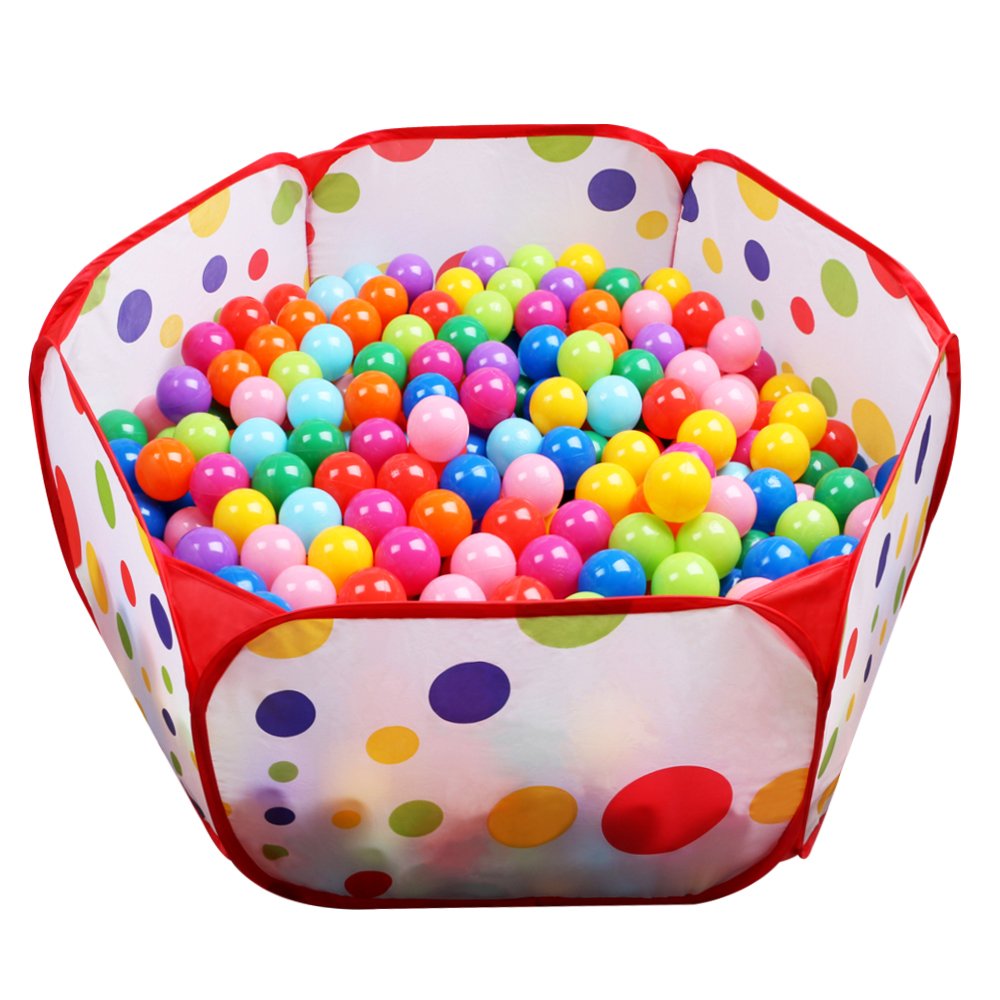 EocuSun Kids Ball Pit Large Pop Up Tent – Indoor/Outdoor Play Space (ARed)