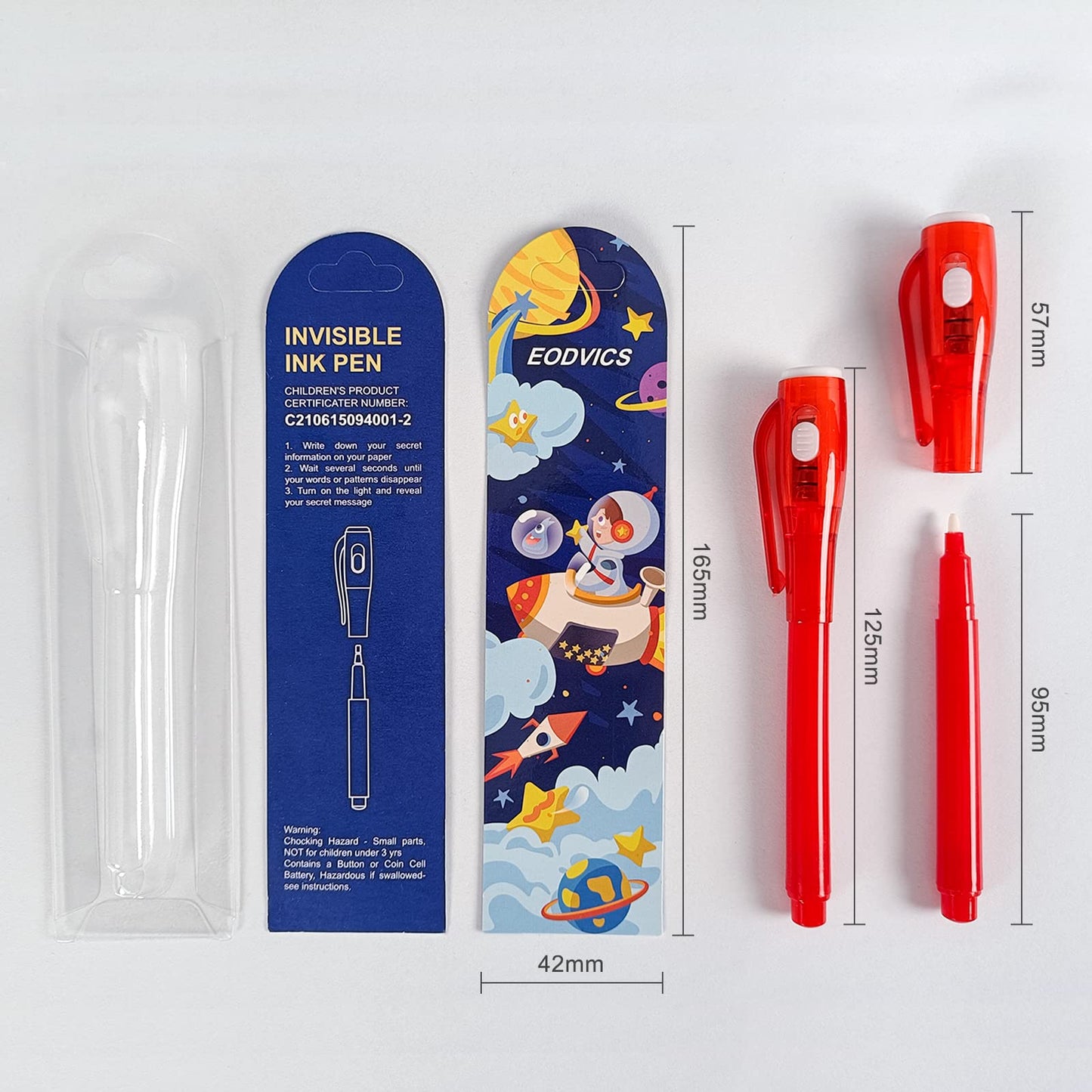 EODVICS Invisible Ink Pens – 28 Pack UV Light Spy Pens for Secret Messages, Parties & Gifts