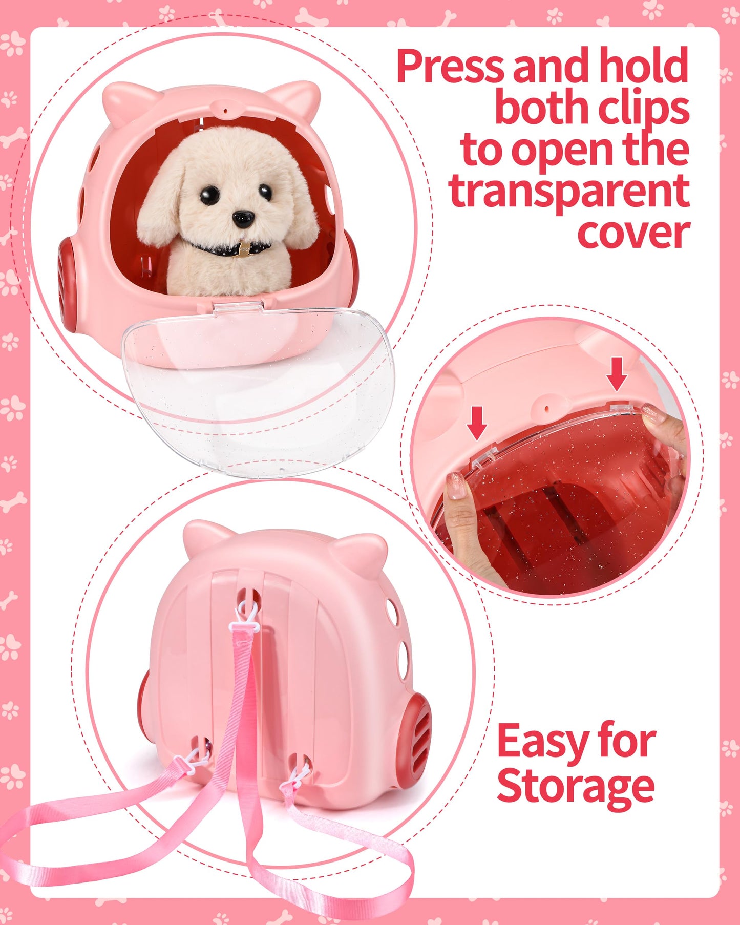 Eohemeral 23-Pcs Interactive Walking Dog Toy for Kids – Realistic Barking Plush Puppy with Carrier & Leash
