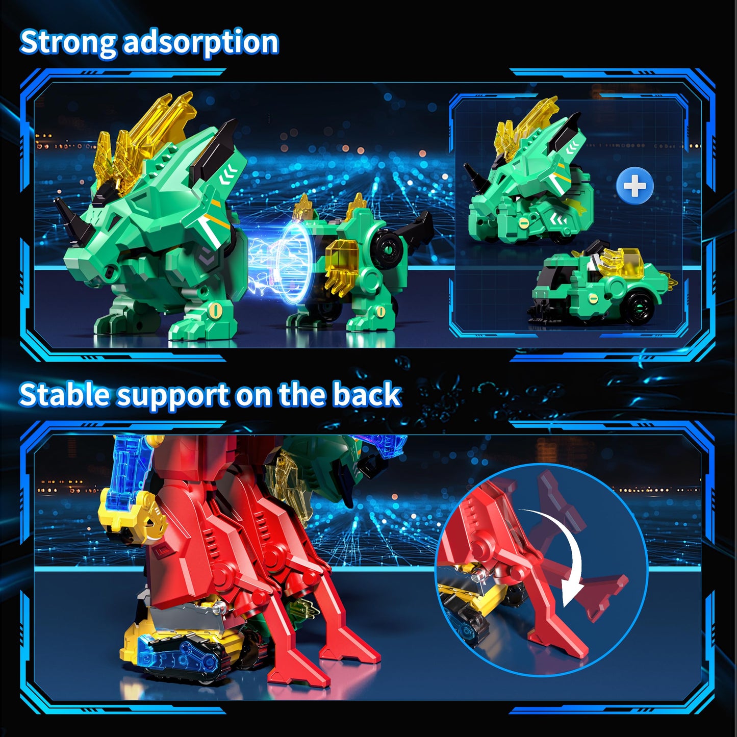 Eohemeral 6-in-1 Dinosaur Transforming Robot Toy Set | STEM Toy for Kids 3–12
