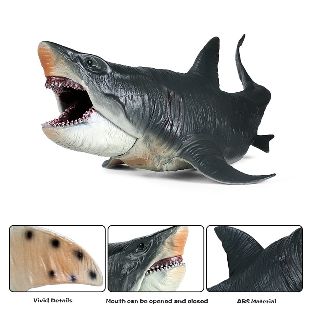 EOIVSH Large Megalodon Shark Toy – Realistic Ocean Figure for Play, Bath, and Cake Topper