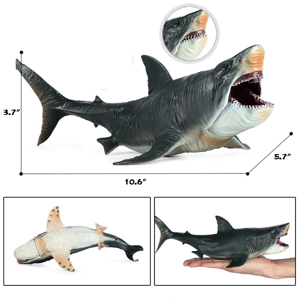 EOIVSH Large Megalodon Shark Toy – Realistic Ocean Figure for Play, Bath, and Cake Topper