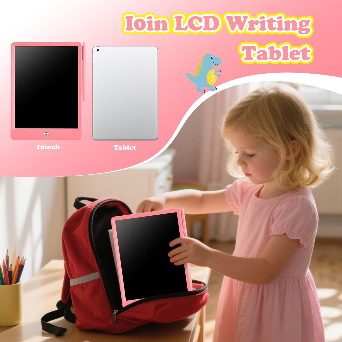 EooCoo 10-Inch LCD Writing Tablet for Kids – Colorful Doodle Board (2 Pack)