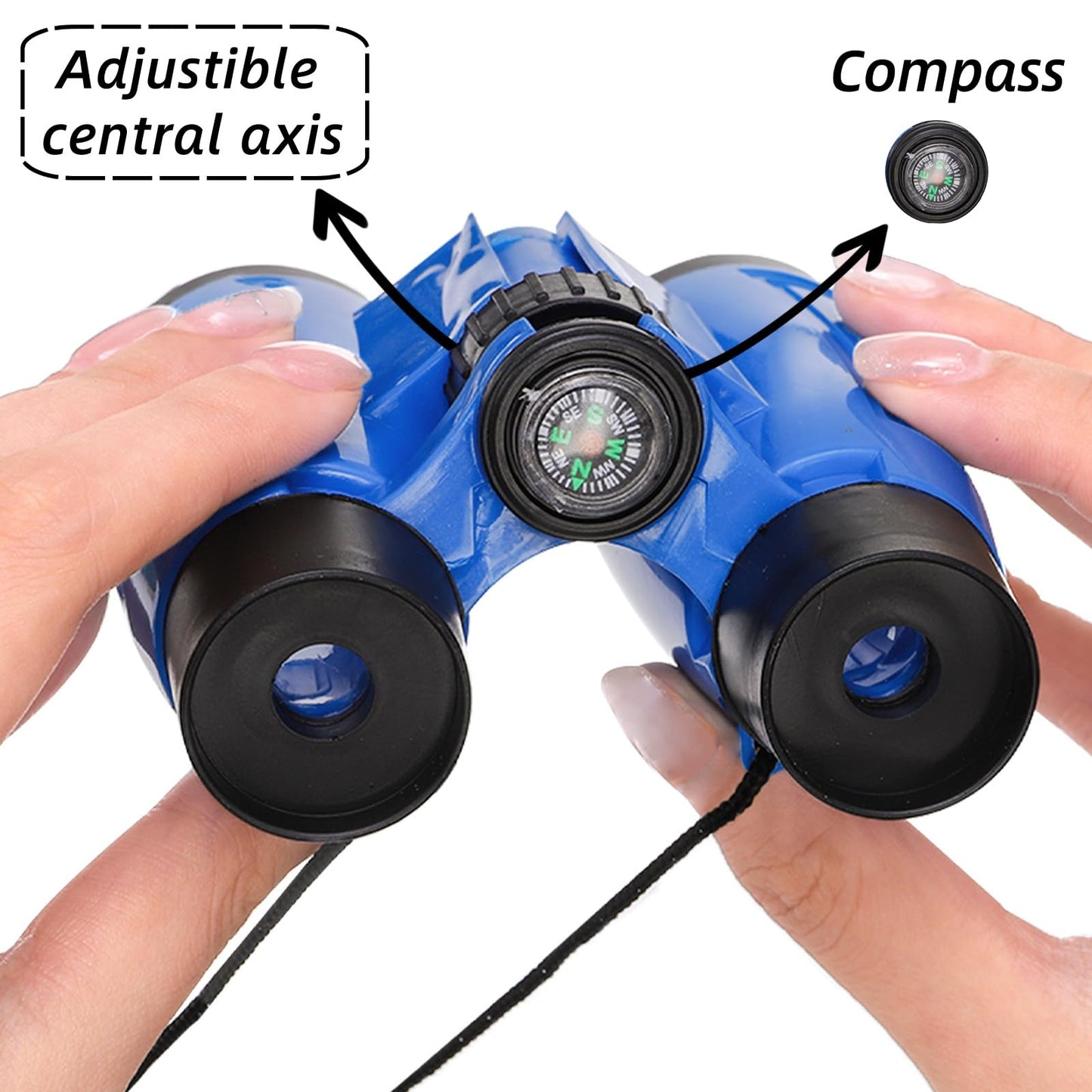 Eorbow 20 Pack Kids Binoculars with Compass & Neck Strap - Colorful Outdoor Exploration Toy