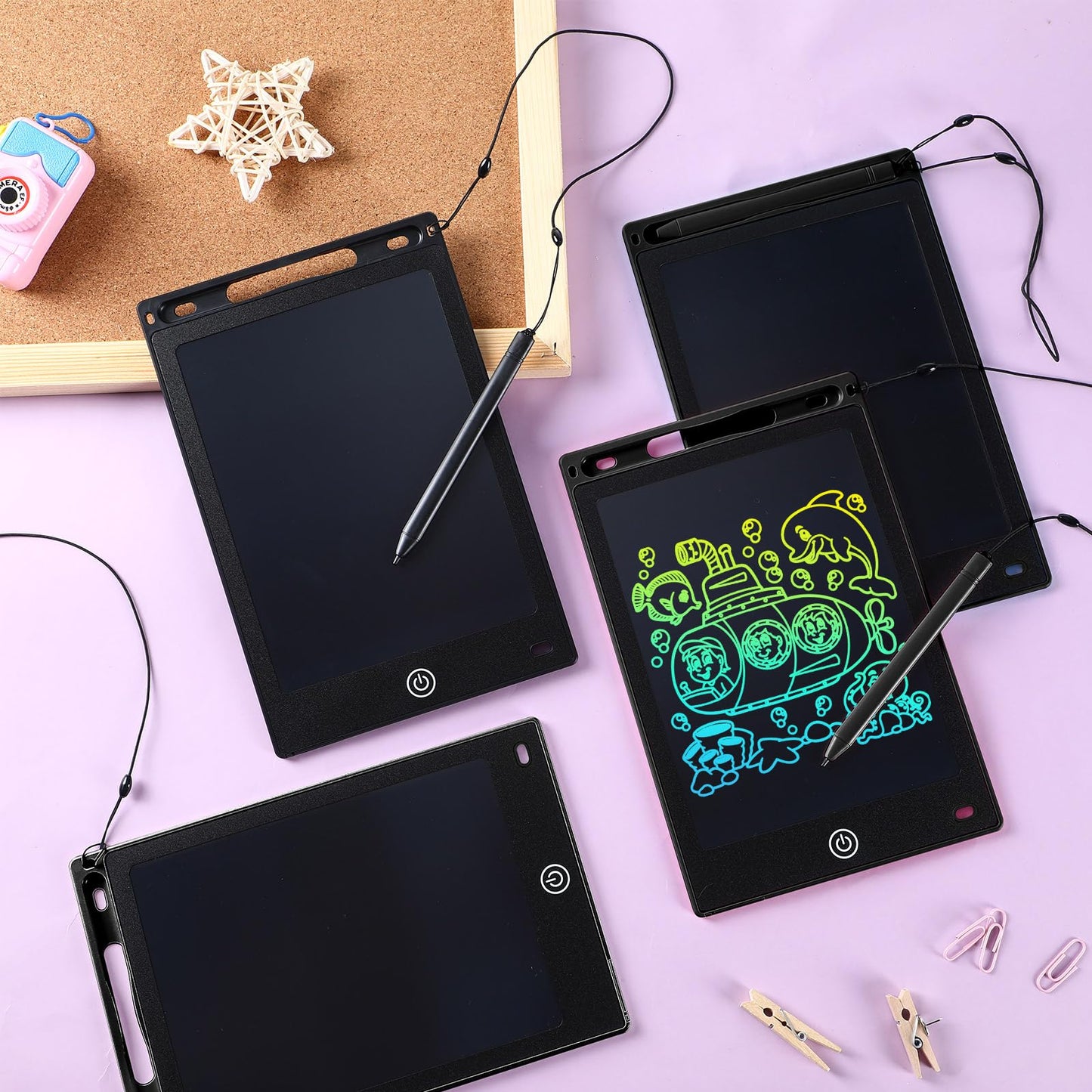 Epakh 16-Pcs LCD Writing Tablet for Kids – 8.5-Inch Reusable Drawing Pad