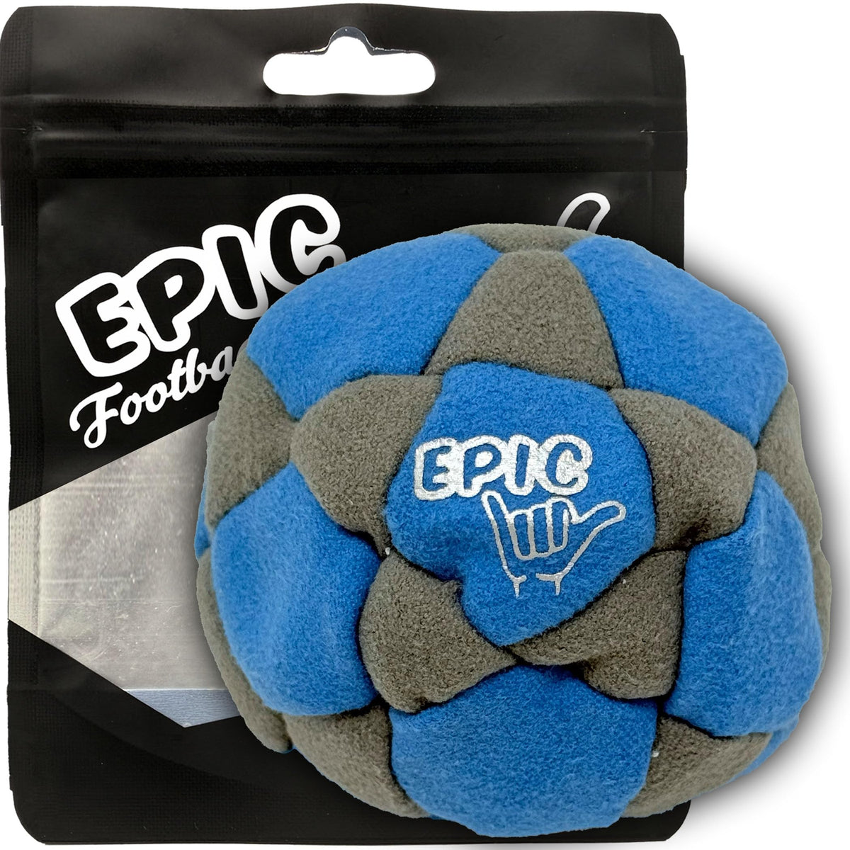 Epic Footbags Deluxe 32-Panel Suede Foot Bag – Tidal Storm | For Adults & Kids