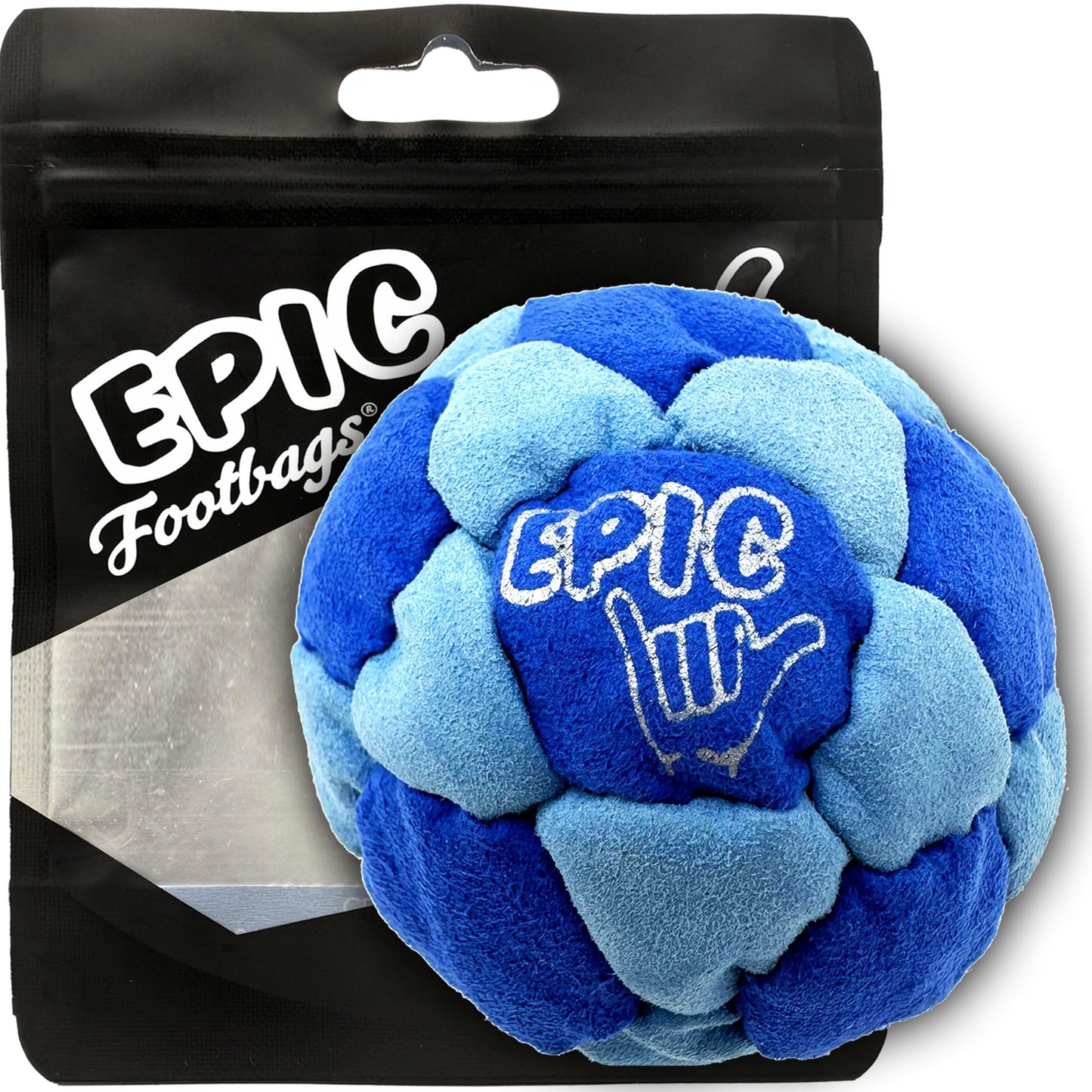 Epic Footbags Classic Foot Bag – Ocean Livin' | Durable, Hand-Stitched Footbag Balls for All Ages