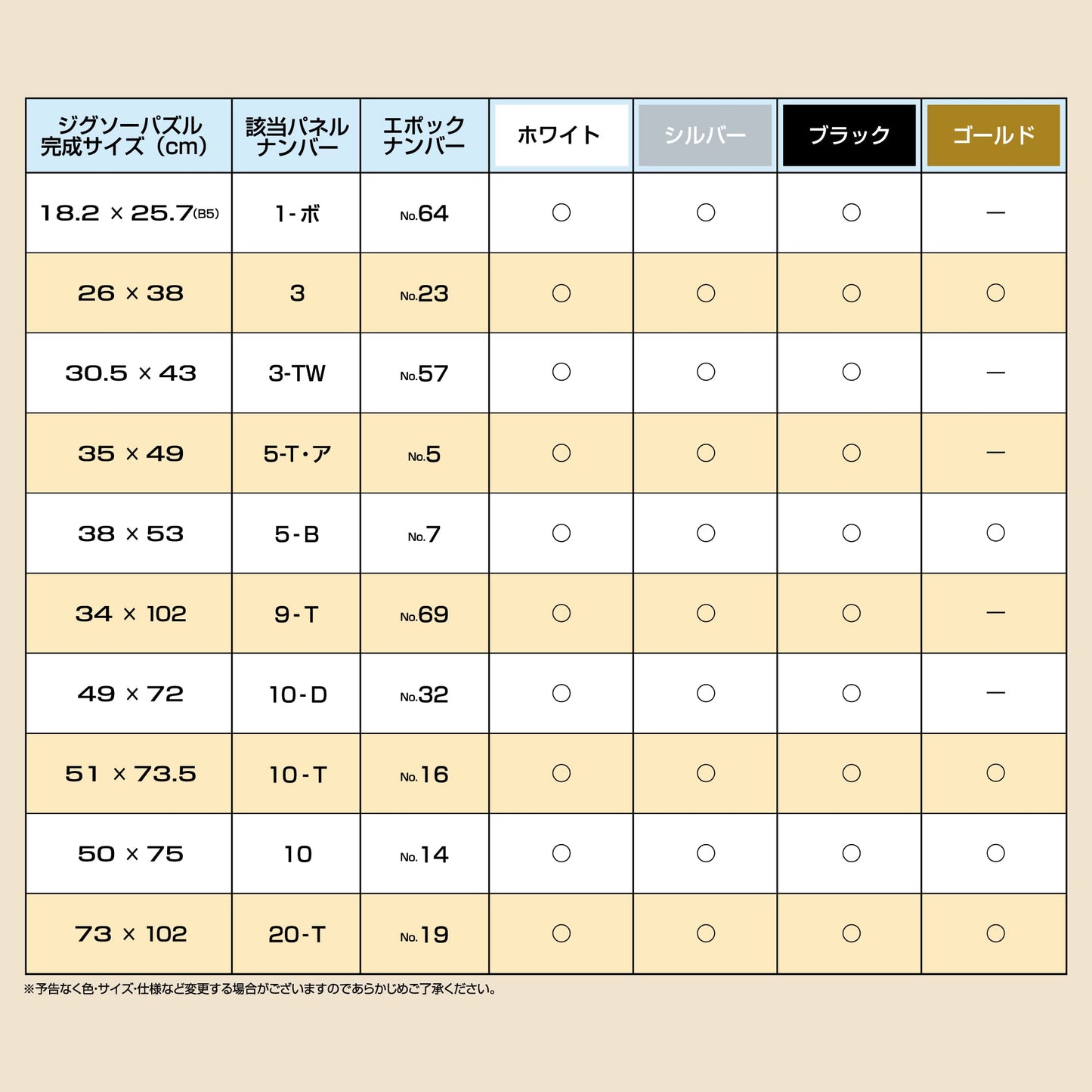 Epoch Aluminum Puzzle Frame Panel Max White – Made in Japan