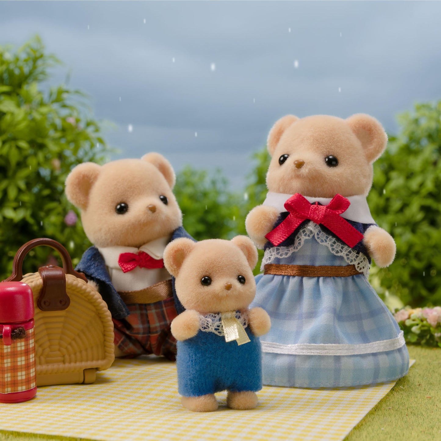 Epoch Sylvanian Families Biscuit Bears Family FS-59 ST – Toy Doll House Set for Ages 3+