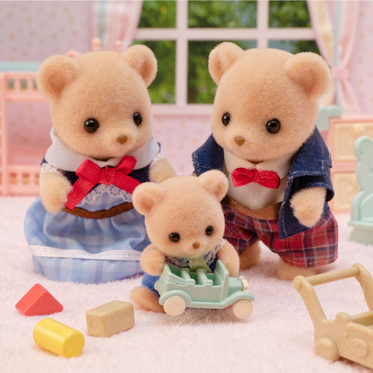 Epoch Sylvanian Families Biscuit Bears Family FS-59 ST – Toy Doll House Set for Ages 3+