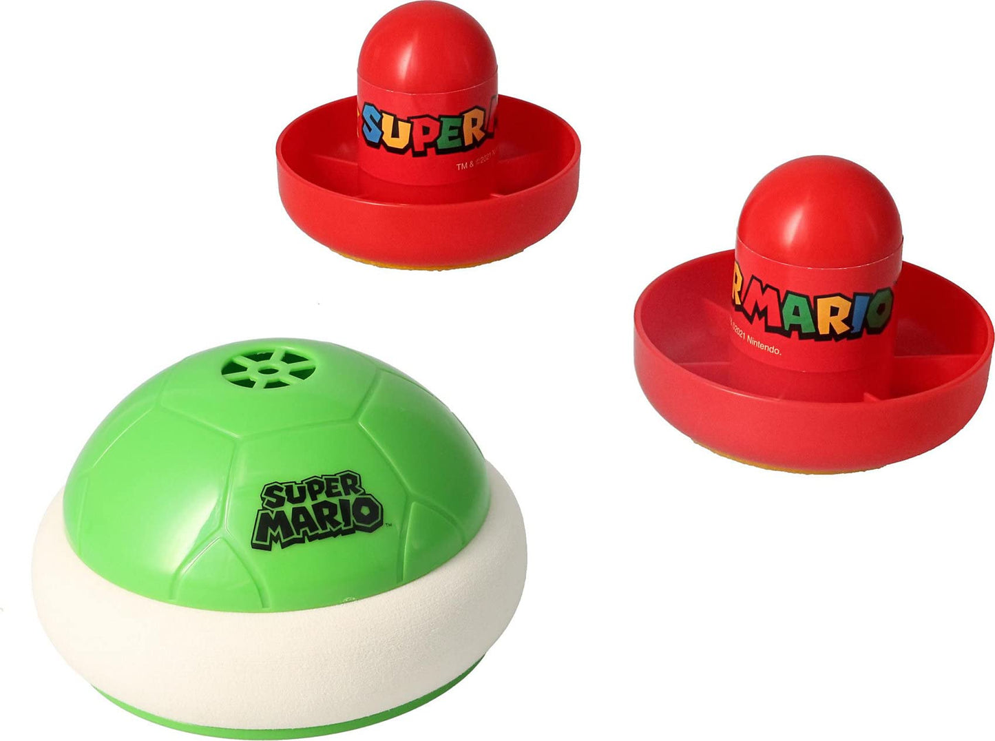 Epoch Games Super Mario Hover Shell Strike 7397 – Arcade-Style Two-Player Air Hockey Toy