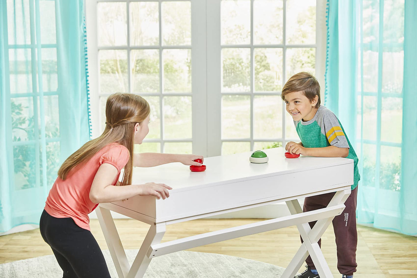 Epoch Games Super Mario Hover Shell Strike 7397 – Arcade-Style Two-Player Air Hockey Toy