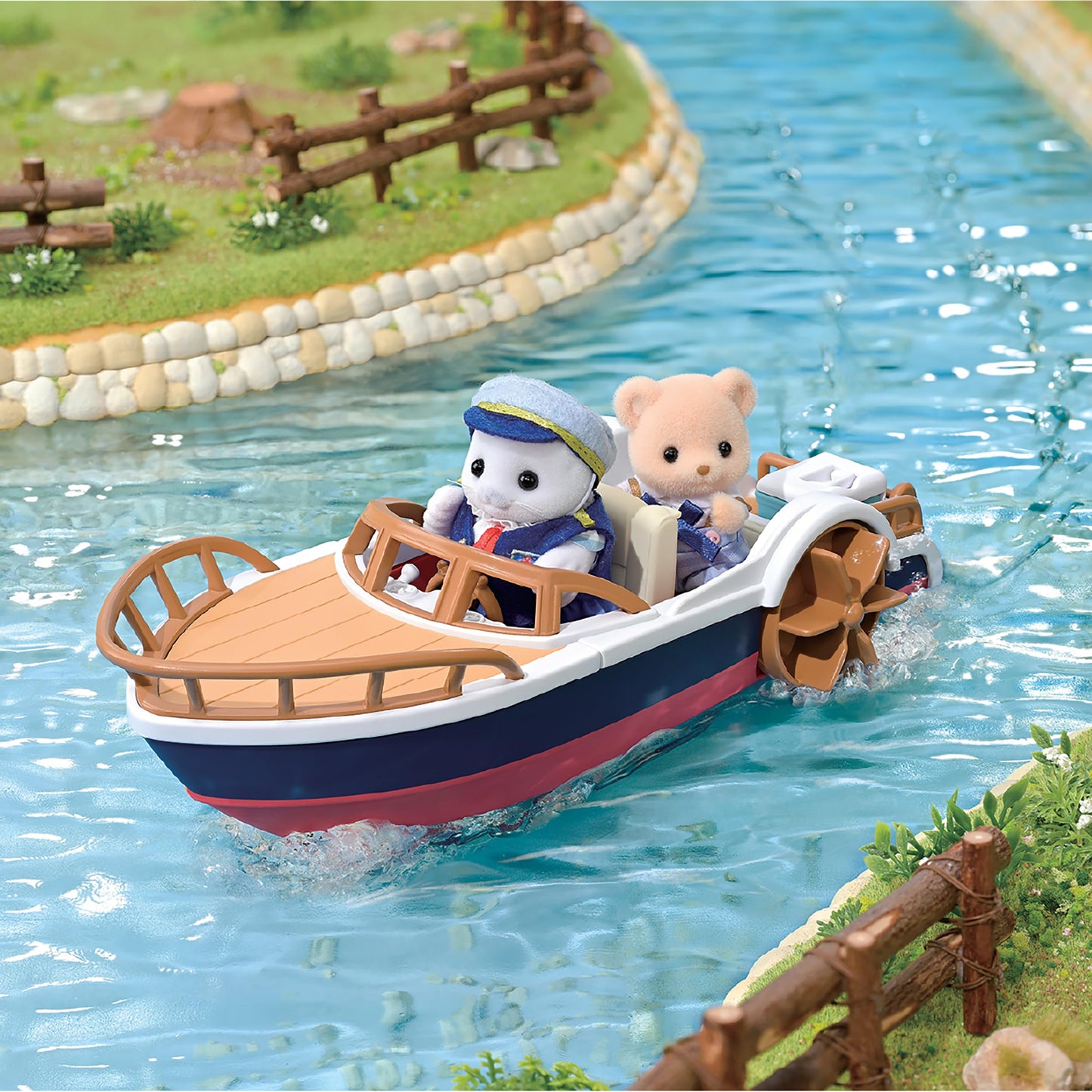 EPOCH Sylvanian Families Captain & Boat Playset — Amora Ship, Ages 3+