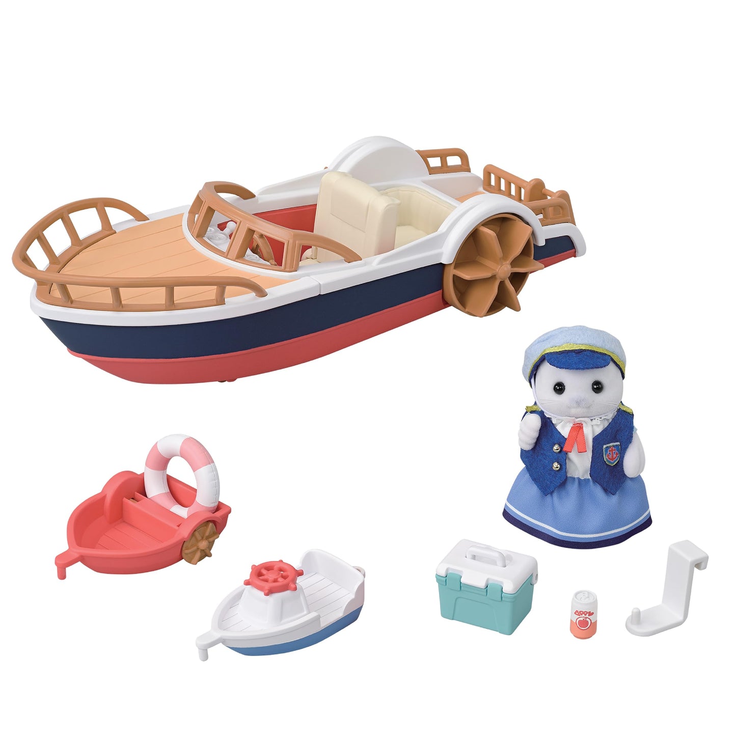 EPOCH Sylvanian Families Captain & Boat Playset — Amora Ship, Ages 3+