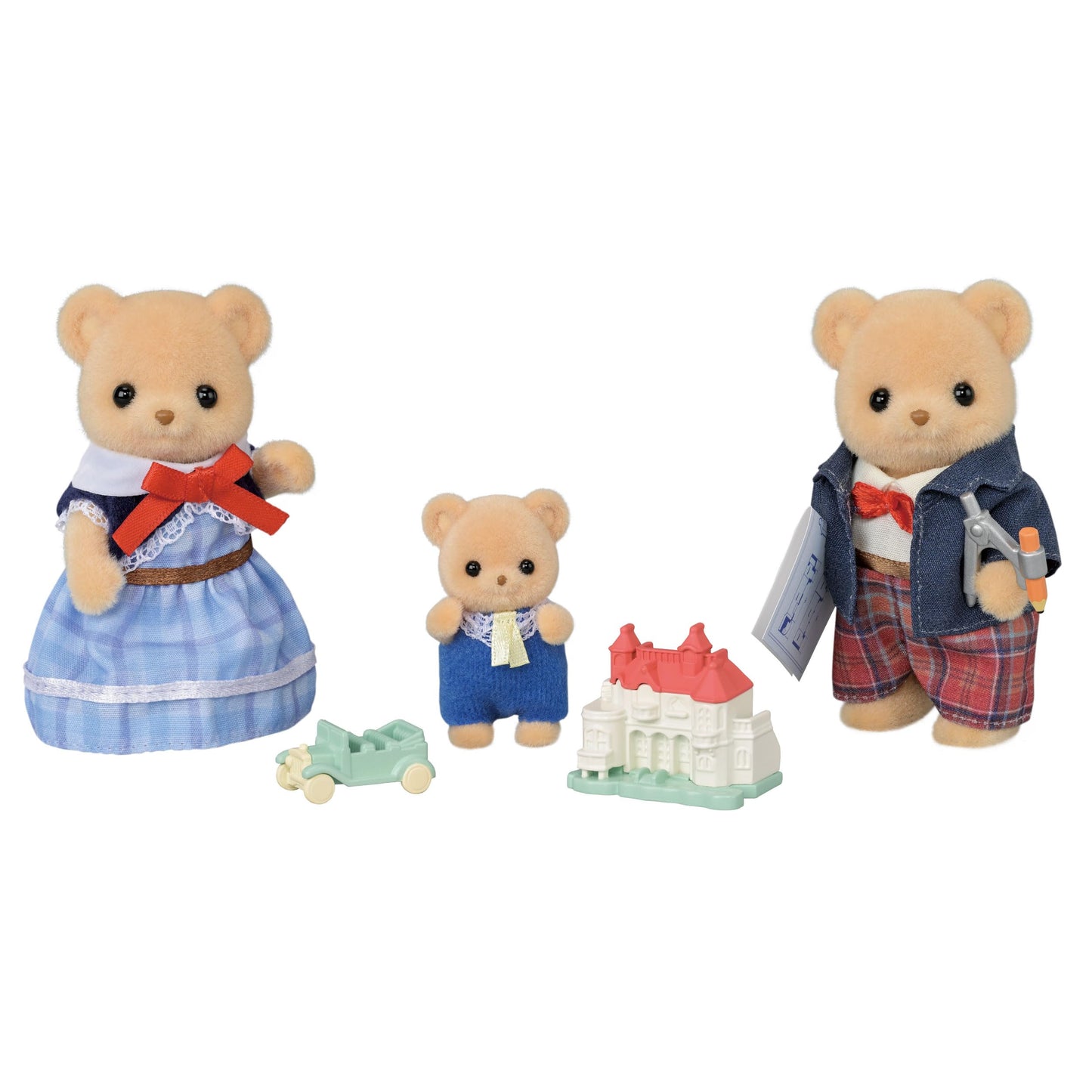 Epoch Sylvanian Families Biscuit Bears Family FS-59 ST – Toy Doll House Set for Ages 3+