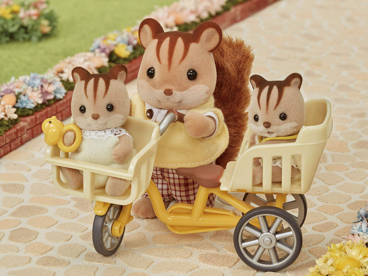 Epoch Sylvanian Families: Three-Person Bicycle Ride Dollhouse Furniture