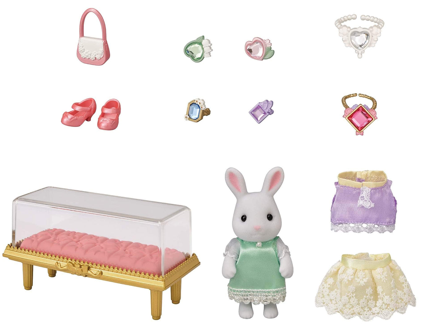 EPOCH Sylvanian Town Fashion Outfit Set – Bling Jewelry Collection (TVS-14)