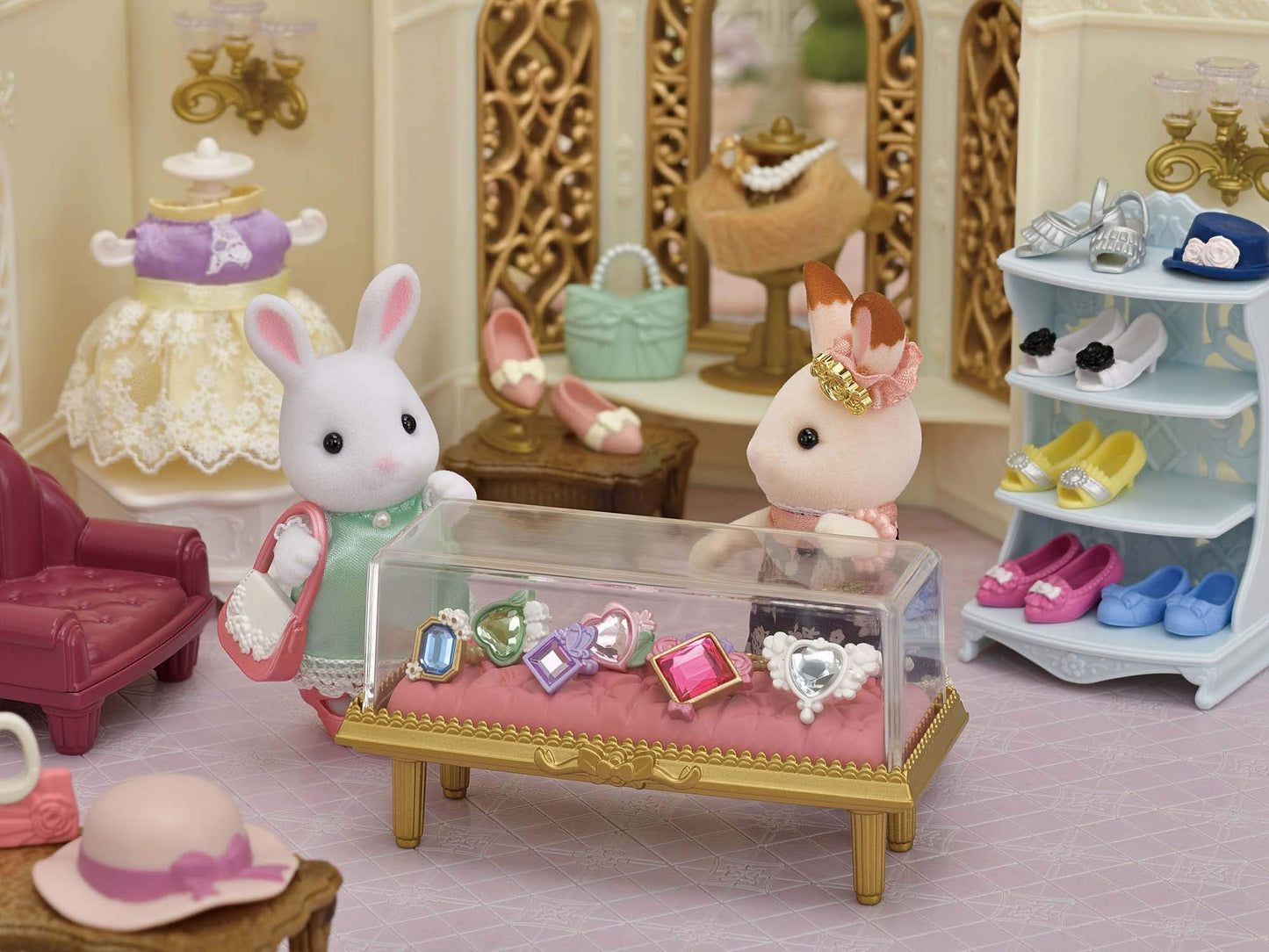 EPOCH Sylvanian Town Fashion Outfit Set – Bling Jewelry Collection (TVS-14)