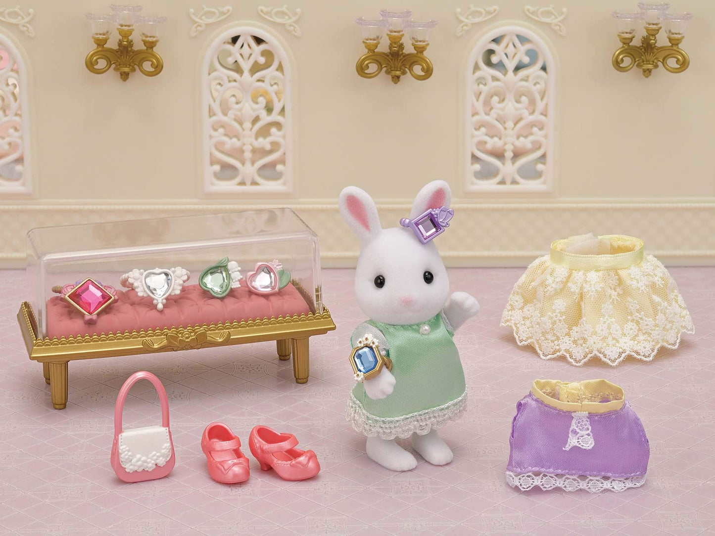 EPOCH Sylvanian Town Fashion Outfit Set – Bling Jewelry Collection (TVS-14)