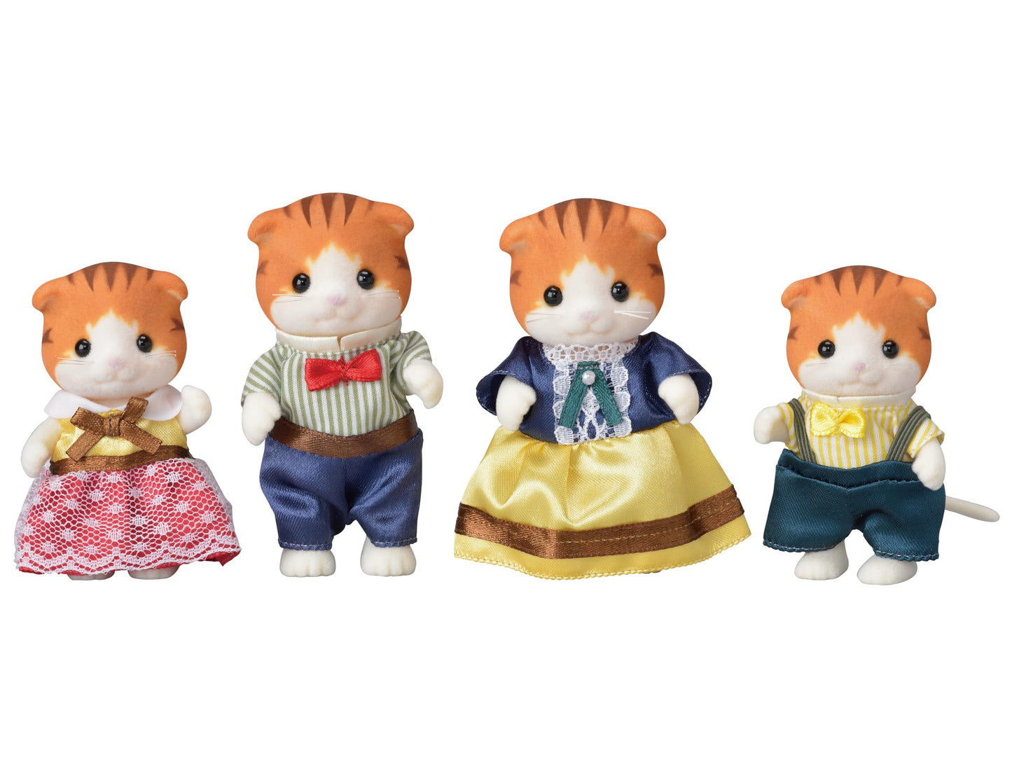 EPOCH Sylvanian Maple Cat Family FS-30 – Poseable Doll Set