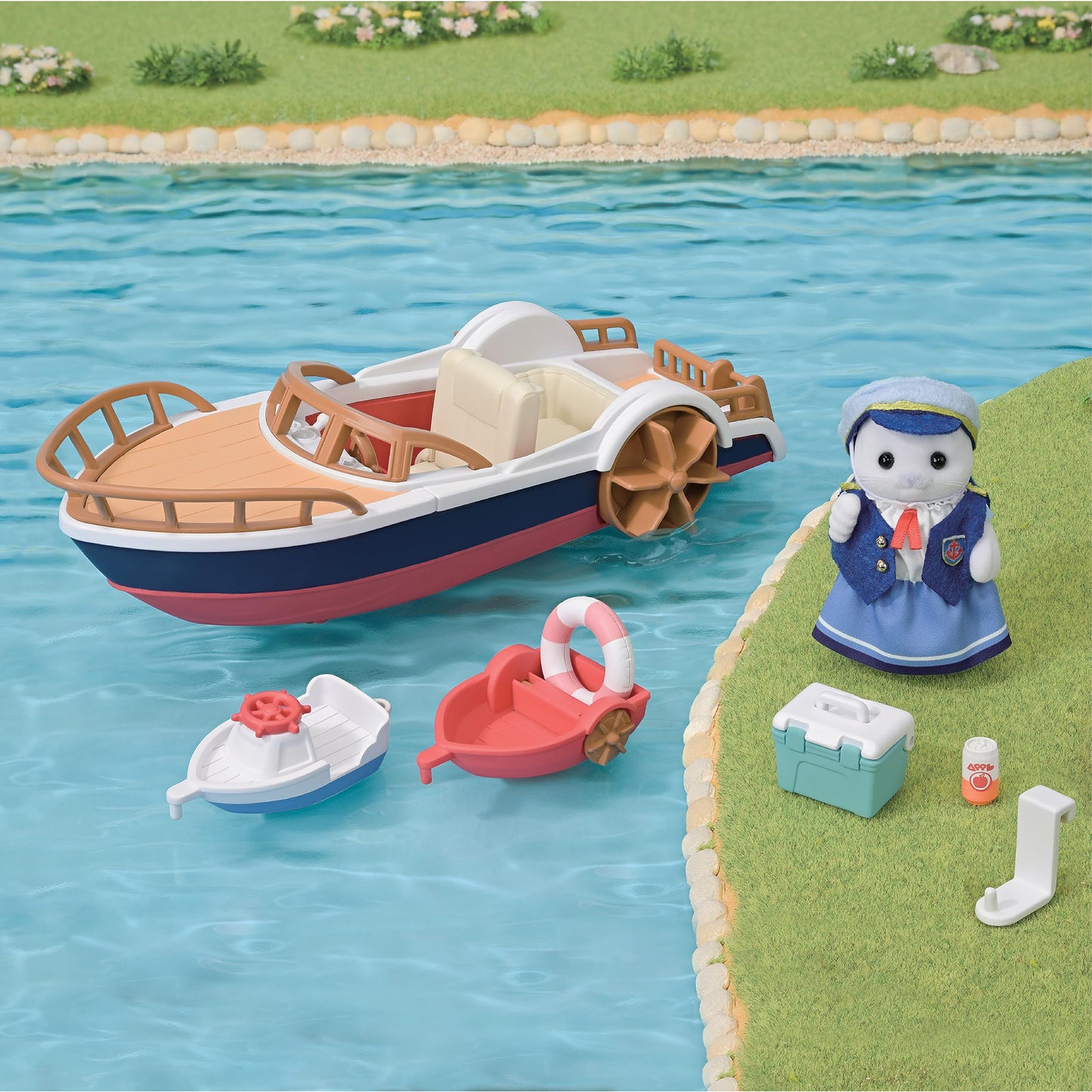 EPOCH Sylvanian Families Captain & Boat Playset — Amora Ship, Ages 3+