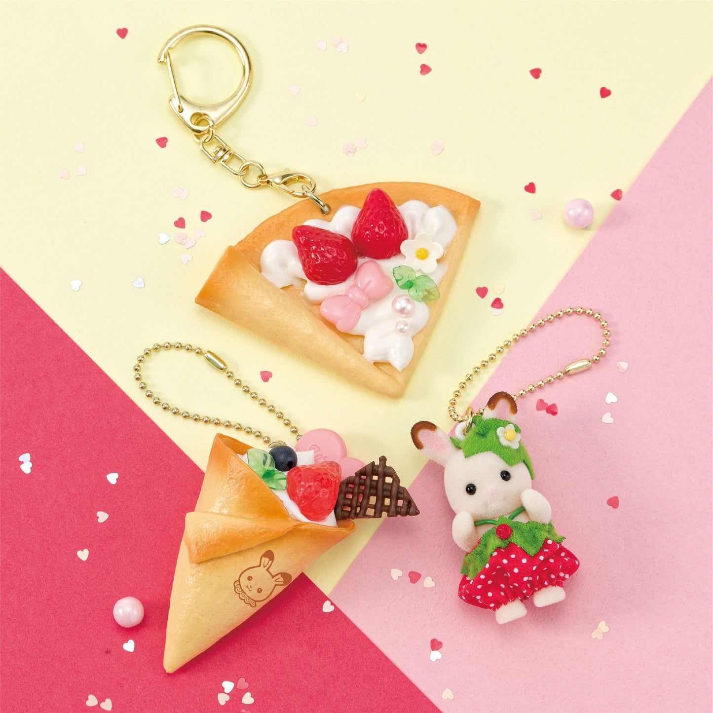 Epoch Whip Kit W-167: Sylvanian Family Chocolate Bunny Keychain – 8+ Creative Dessert Play