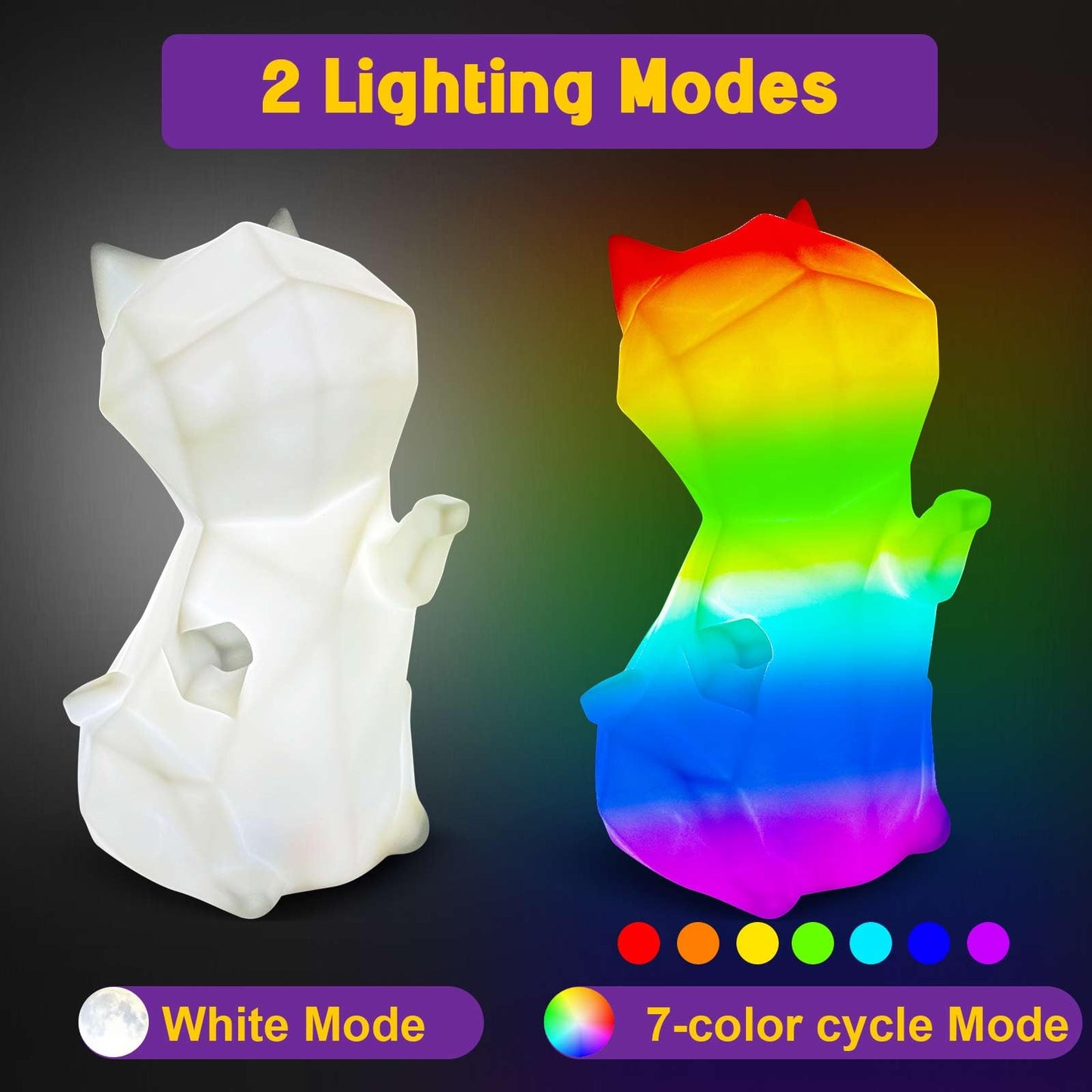 EPUMP Paint Your Own Cat Lamp Kit – Rechargeable 1200mAh Night Light for Kids 3–12
