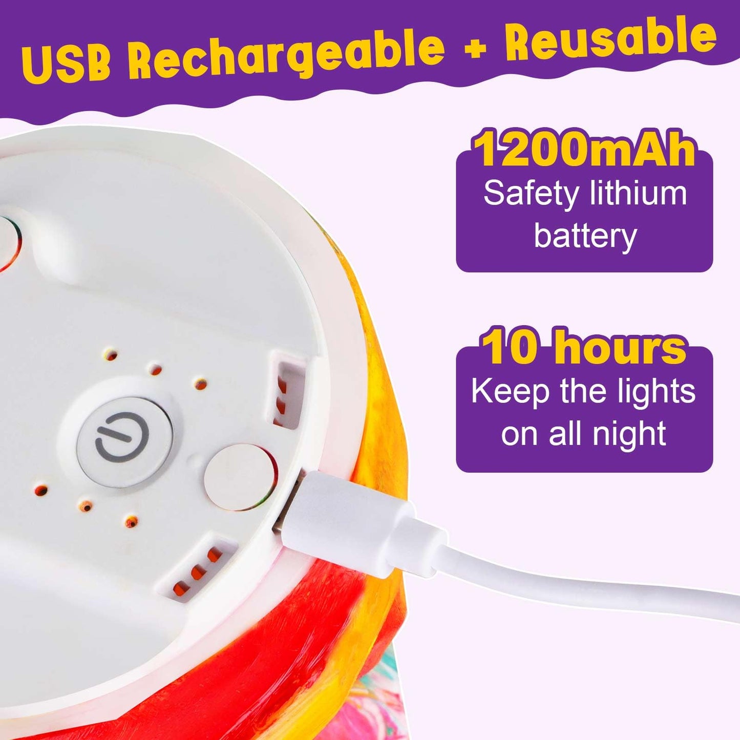 EPUMP Paint Your Own Cat Lamp Kit – Rechargeable 1200mAh Night Light for Kids 3–12