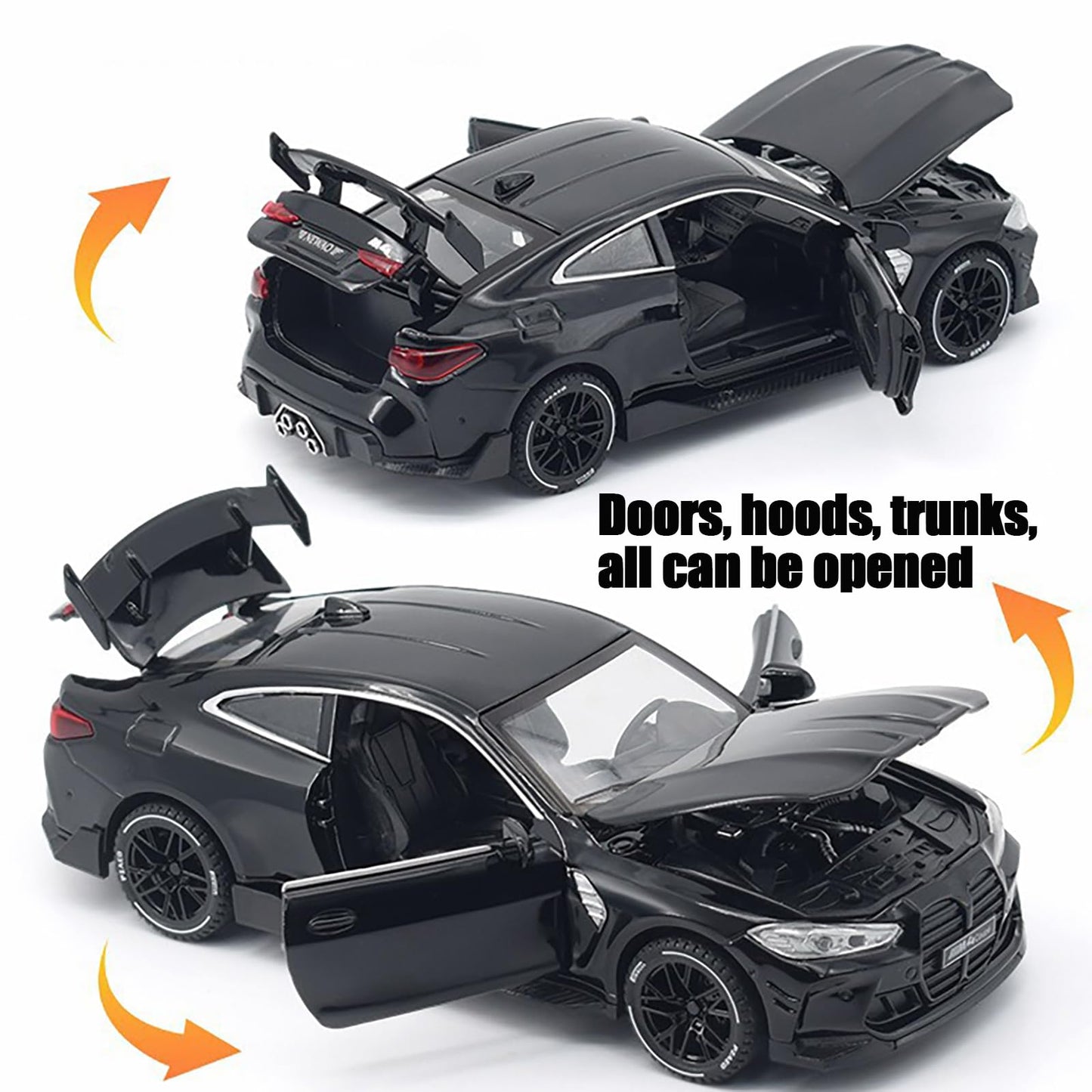 ERBADIHAGO 1/32 M4 Metal Model Car – Pull-Back with Lights & Sound for Kids 3+