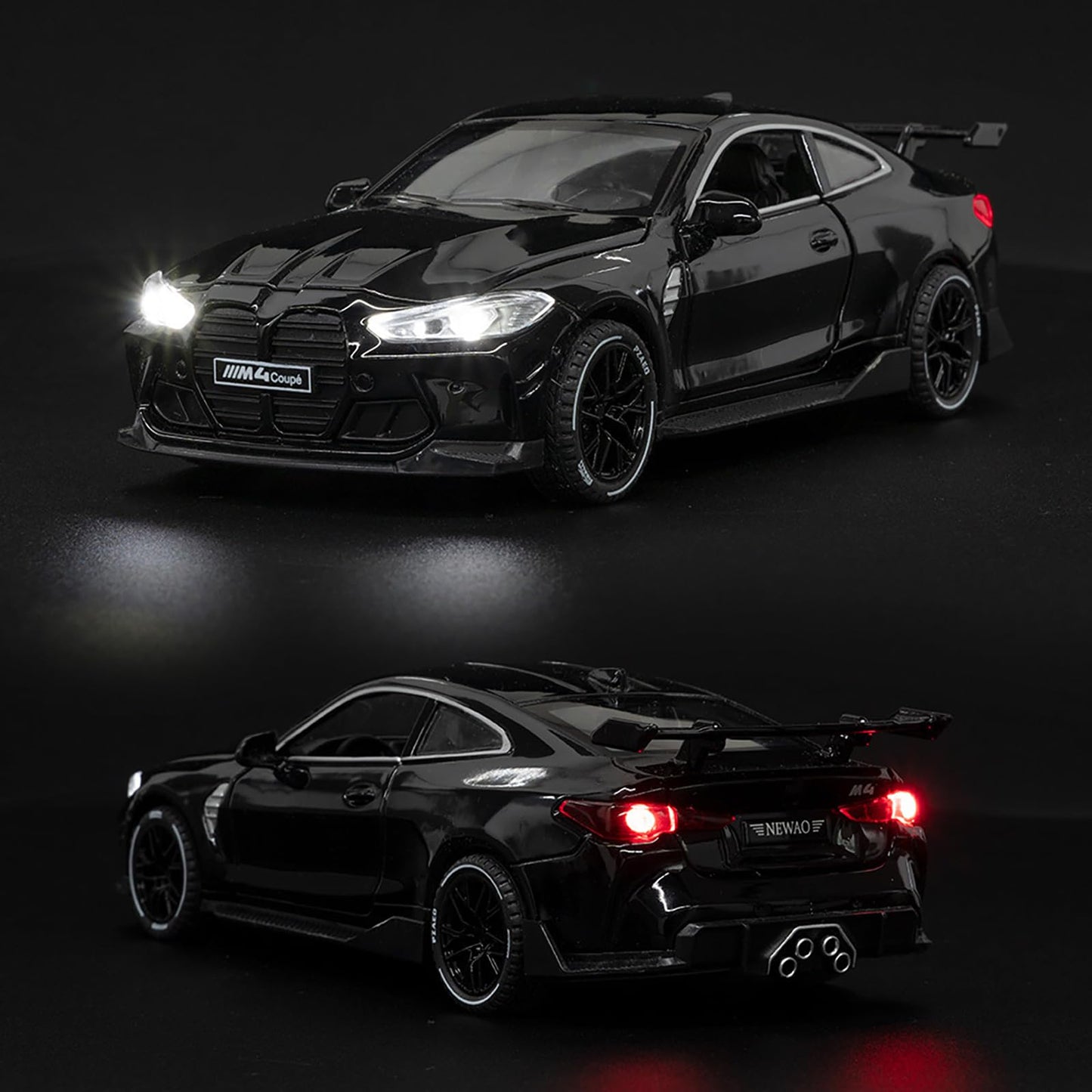ERBADIHAGO 1/32 M4 Metal Model Car – Pull-Back with Lights & Sound for Kids 3+