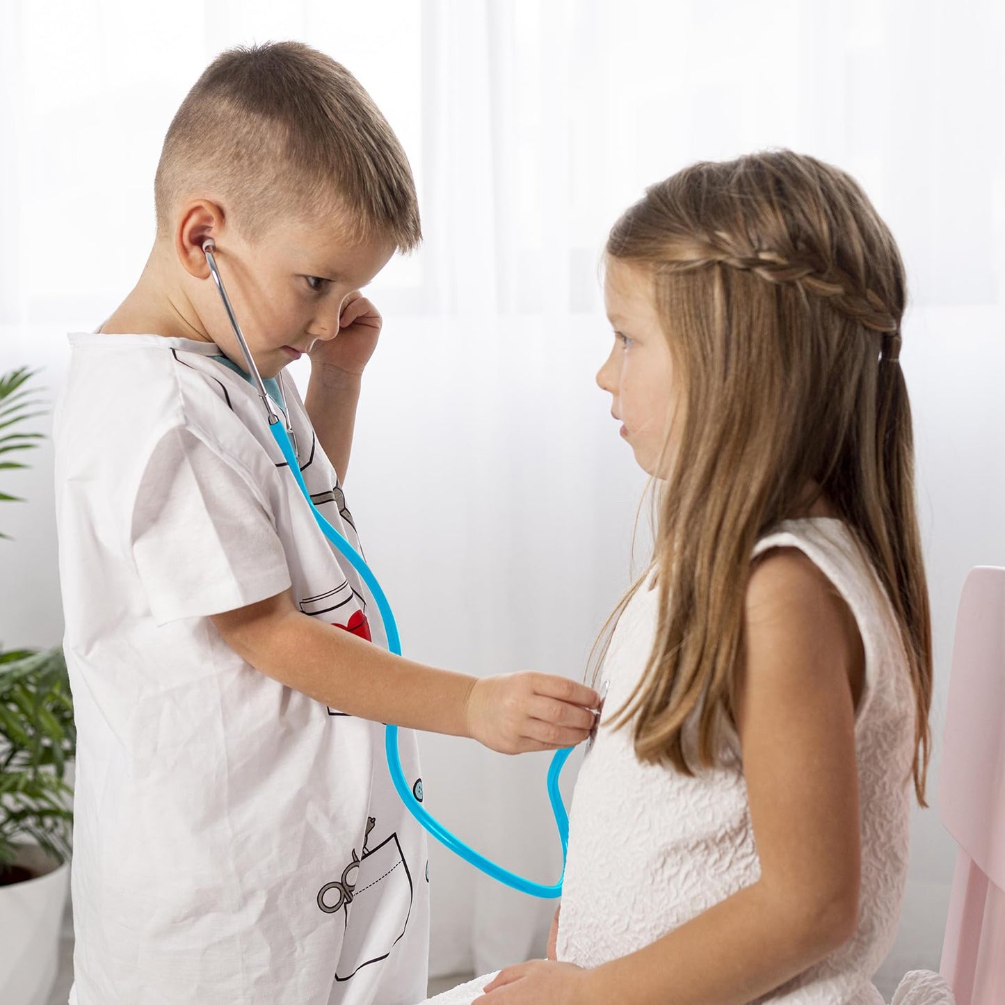 ERDOGLY Kids Stethoscope – 2 Pack Real Working Nurse Play Set for Kids (Blue)
