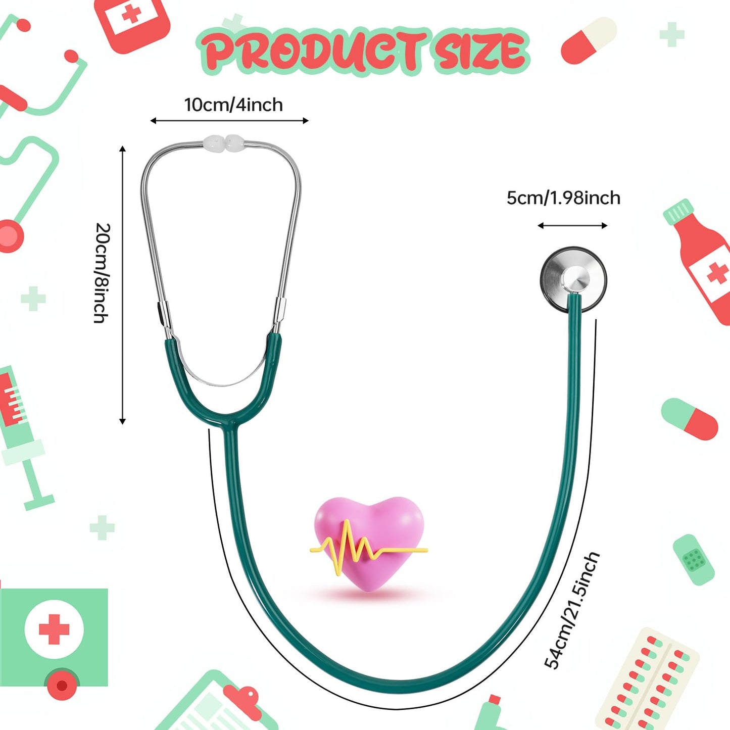 ERDOGLY Kids Stethoscope - Real Working Doctor Toy for Pretend Play