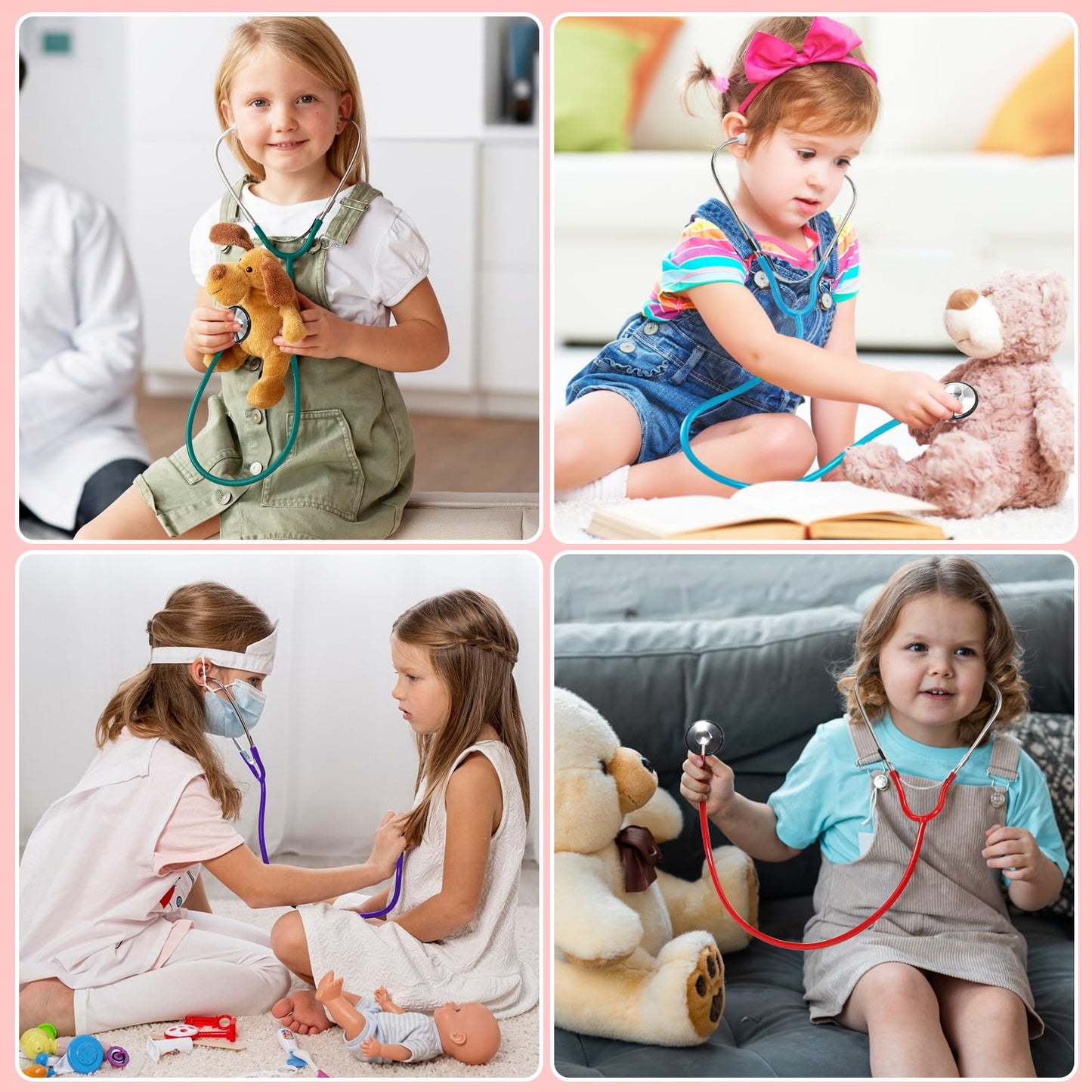 ERDOGLY Kids Stethoscope - Real Working Doctor Toy for Pretend Play