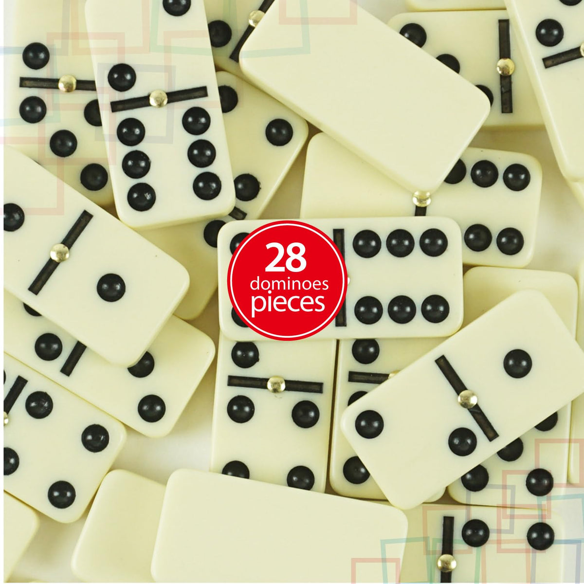 ERLLE Premium Double 6 Dominoes Set with Leather Case | Travel-Friendly Family Game