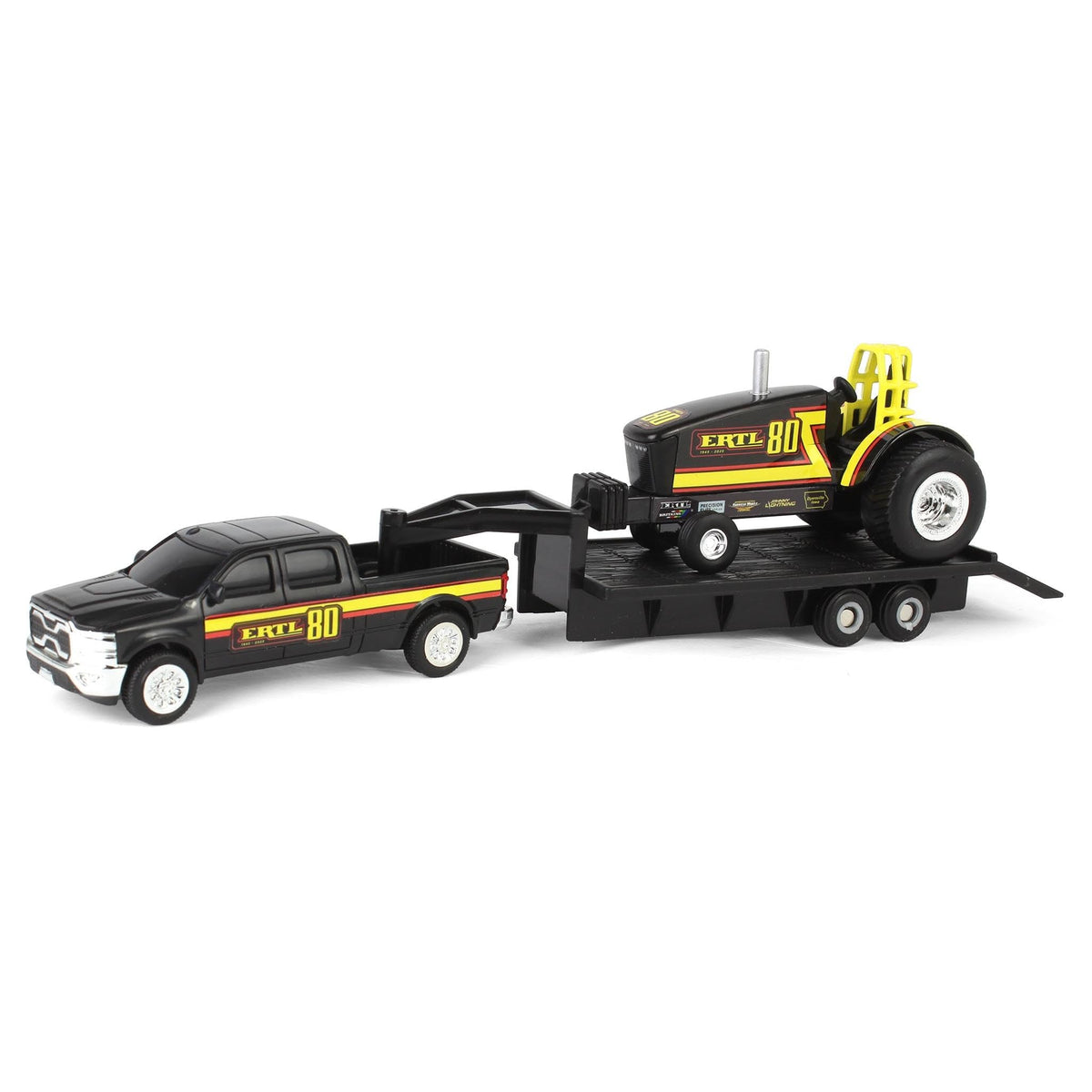 ERTL 1/64 80th Anniversary Pulling Tractor with Pickup Truck & Trailer 16516 | Diecast Farm Toy