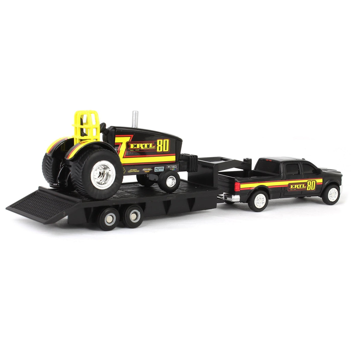 ERTL 1/64 80th Anniversary Pulling Tractor with Pickup Truck & Trailer 16516 | Diecast Farm Toy
