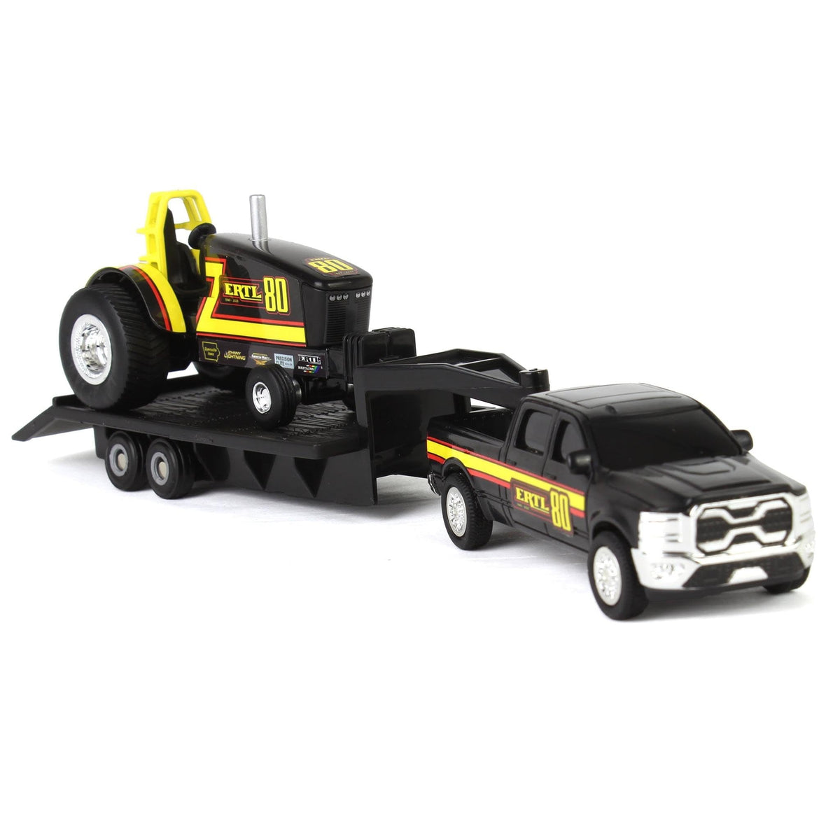 ERTL 1/64 80th Anniversary Pulling Tractor with Pickup Truck & Trailer 16516 | Diecast Farm Toy