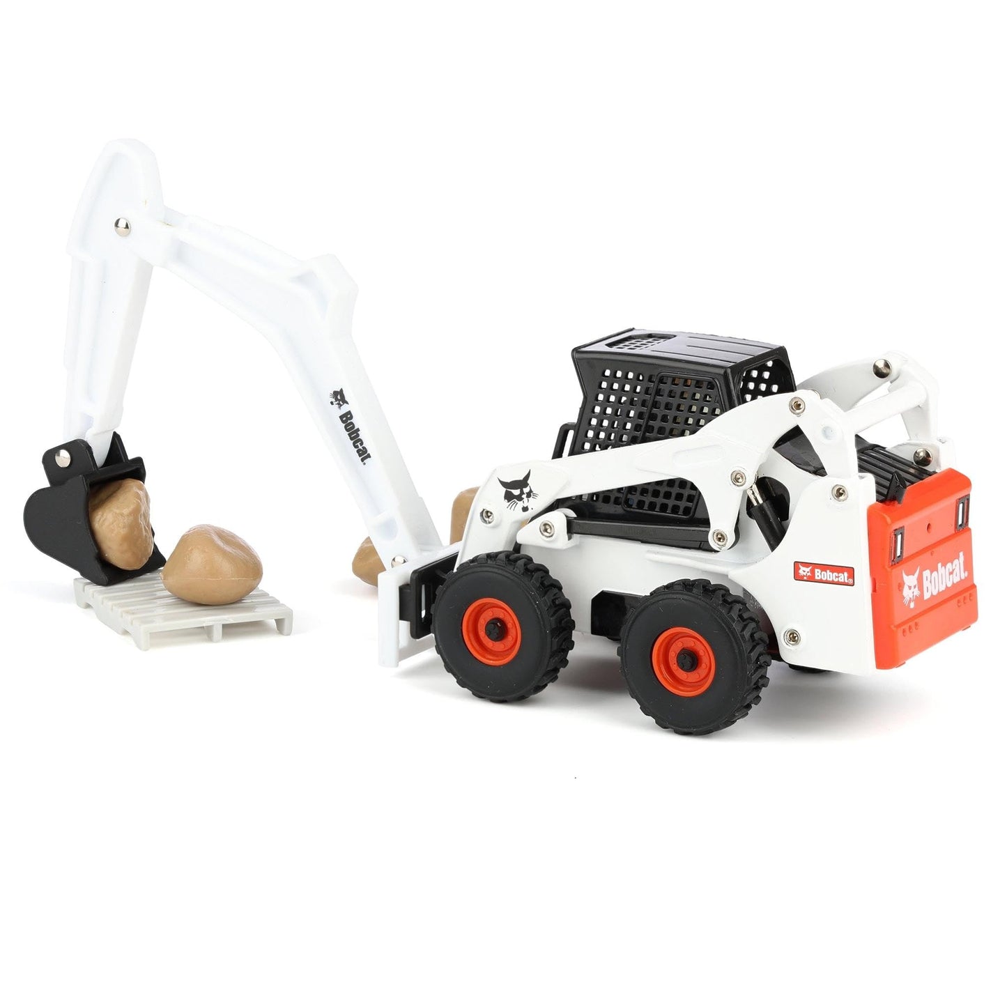 ERTL 1/32 Bobcat Skid Steer Construction Play Set – 20-Piece with Attachments (16504)