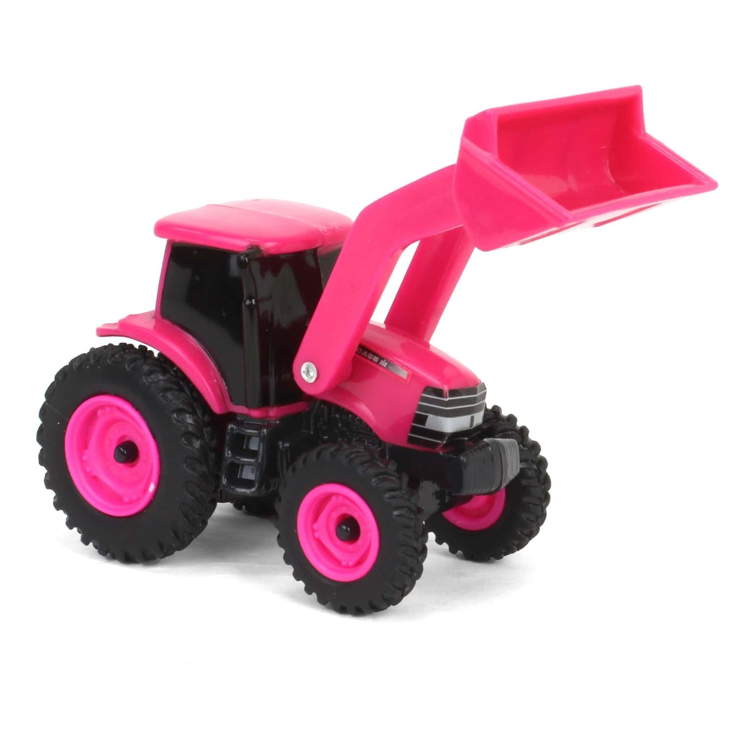 ERTL 1/64 Collect N Play Case IH Pink Tractor with Loader – Diecast Farm Toy