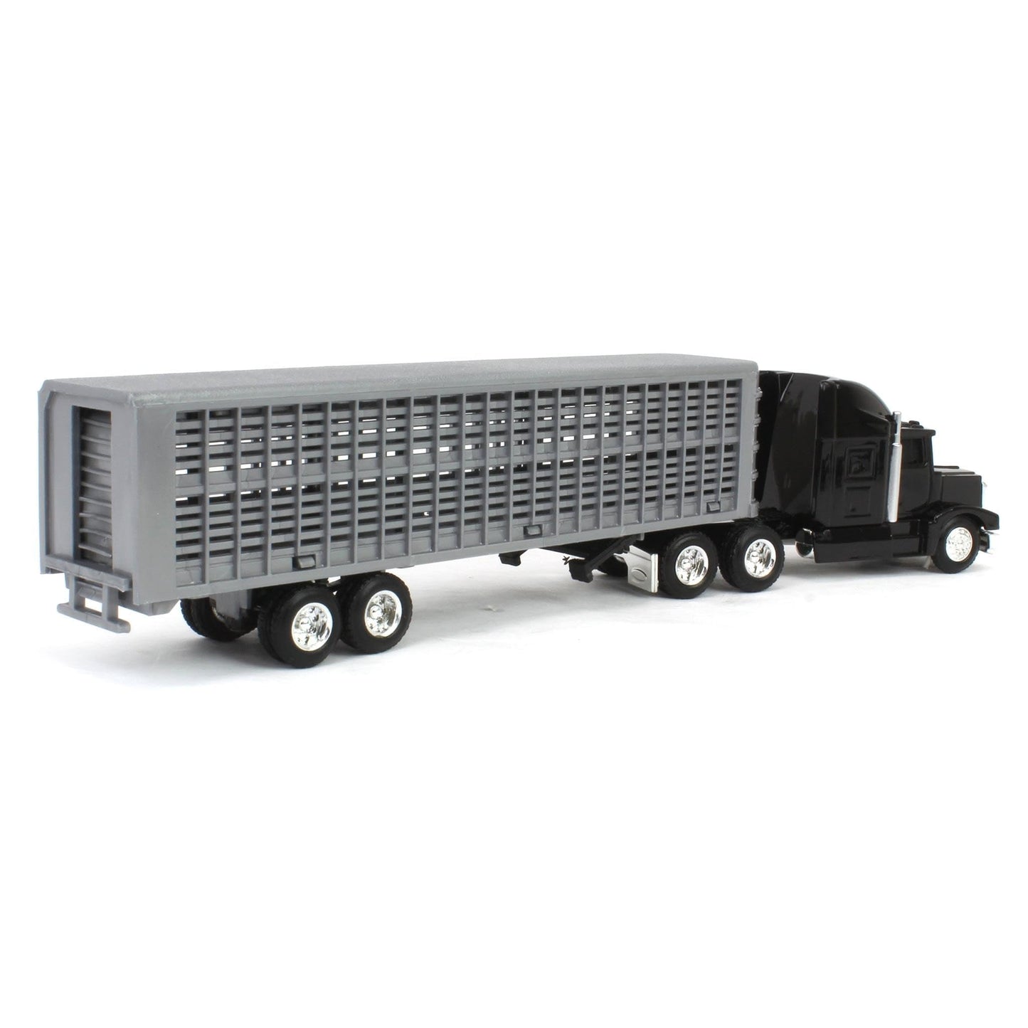 ERTL 1/64 Black Semi Truck with Cattle Trailer and Cattle – 45967