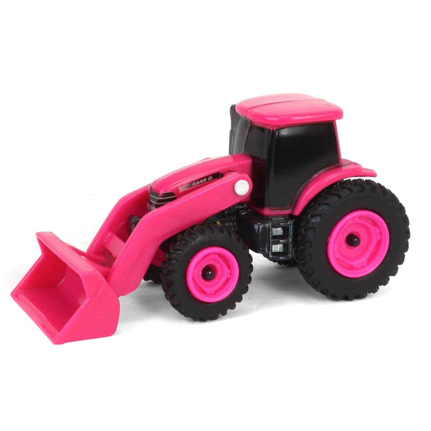 ERTL 1/64 Collect N Play Case IH Pink Tractor with Loader – Diecast Farm Toy