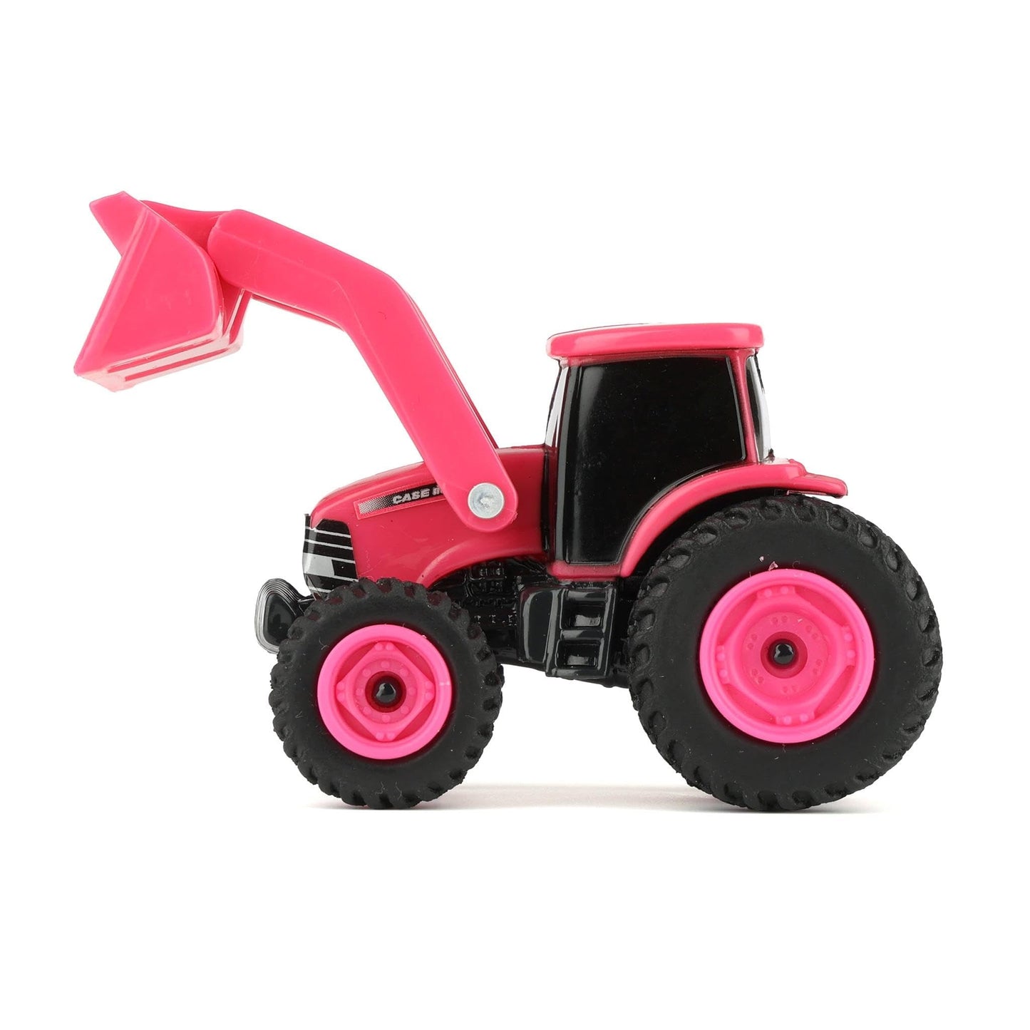 ERTL 1/64 Collect N Play Case IH Pink Tractor with Loader – Diecast Farm Toy