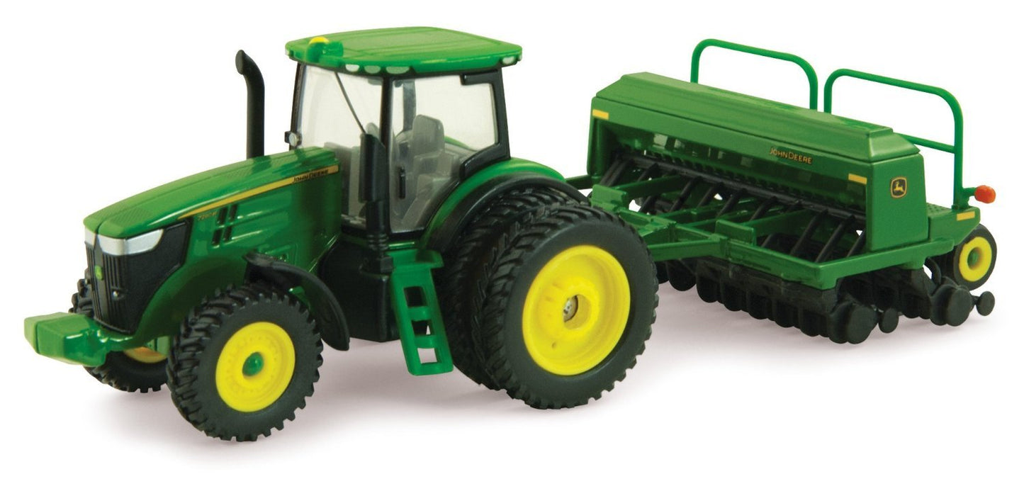 John Deere 7215R Tractor with 1590 Grain Drill | 1:64 Die-Cast Replica - ERTL