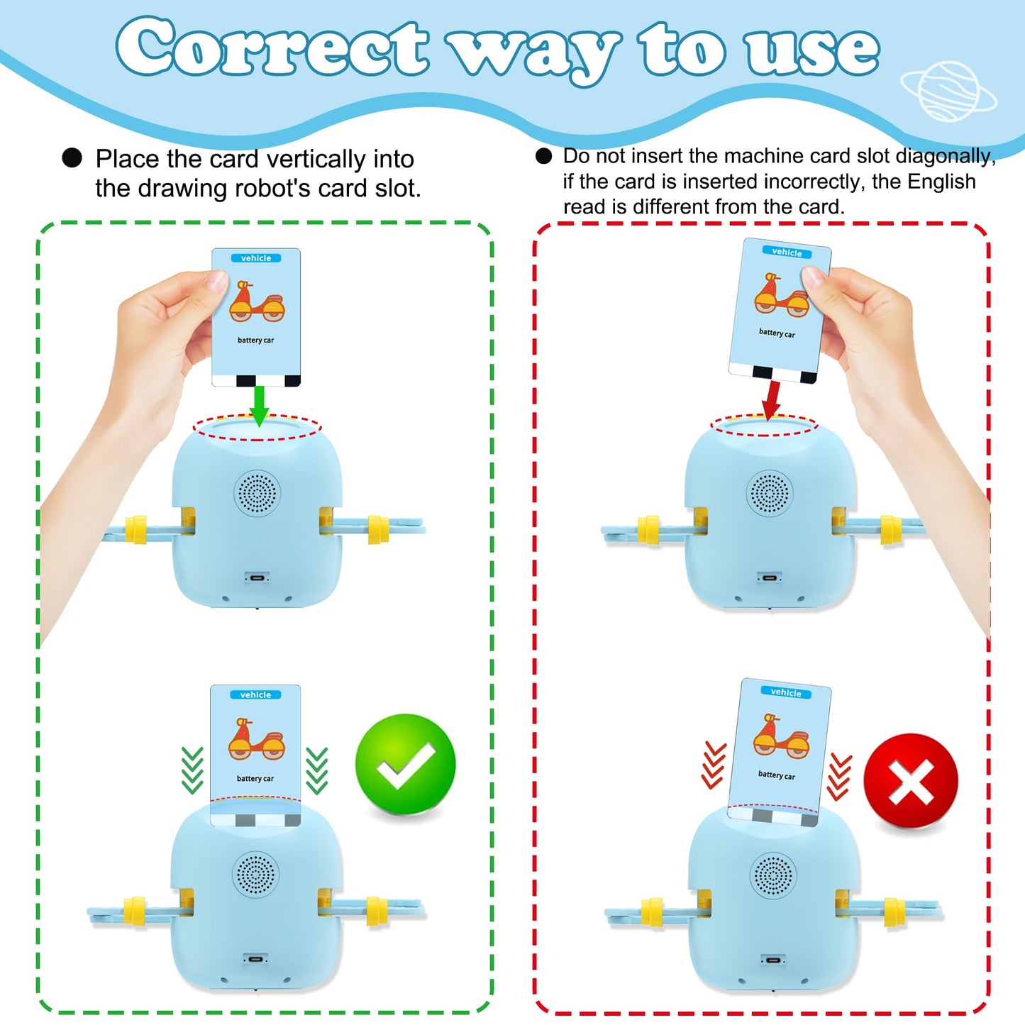 ERYMCS Drawing Robot for Kids — Interactive Learning Toy with Cards & Pens