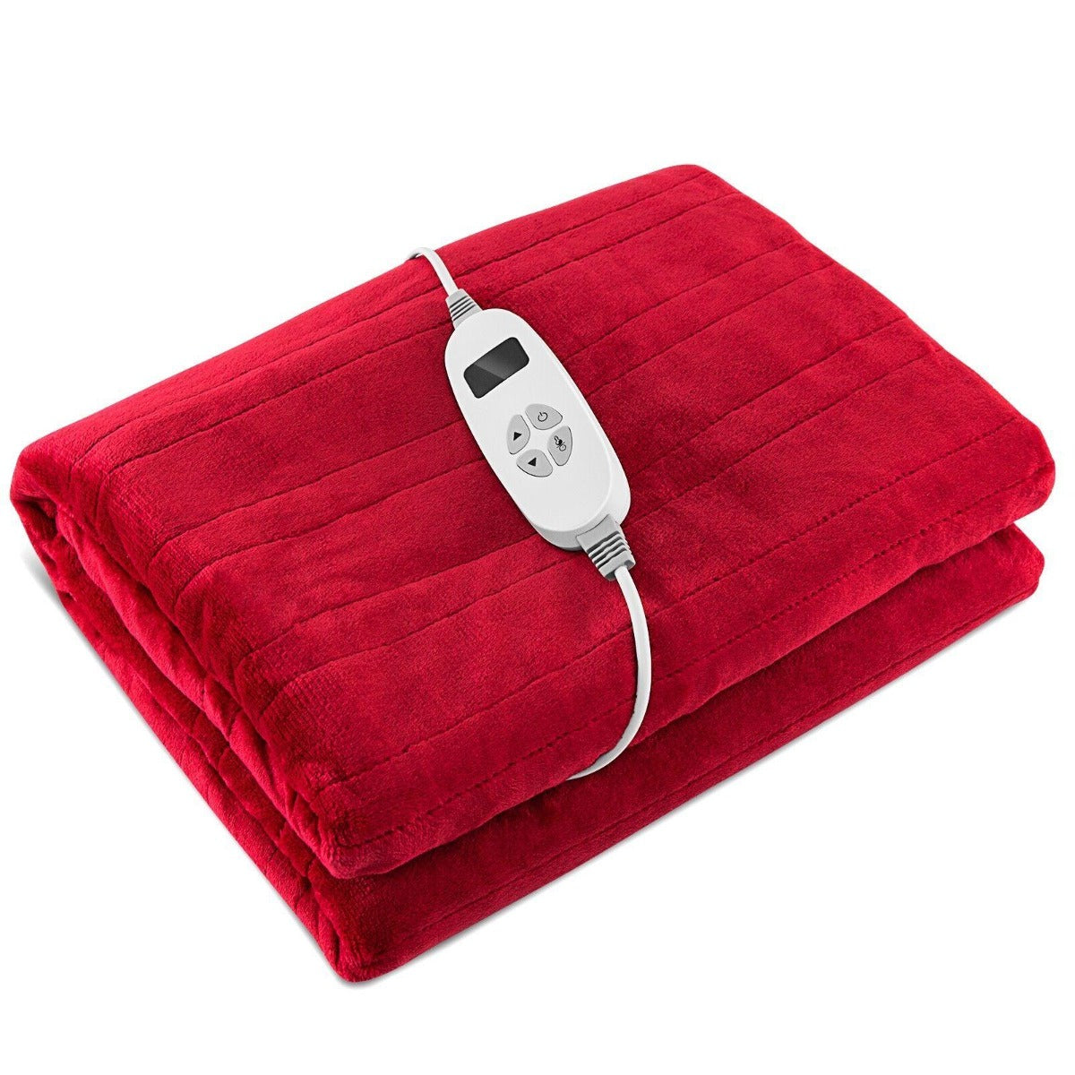 160 x 130 CM Electric Heated Throw Blanket with 10 Heat Settings-Blue