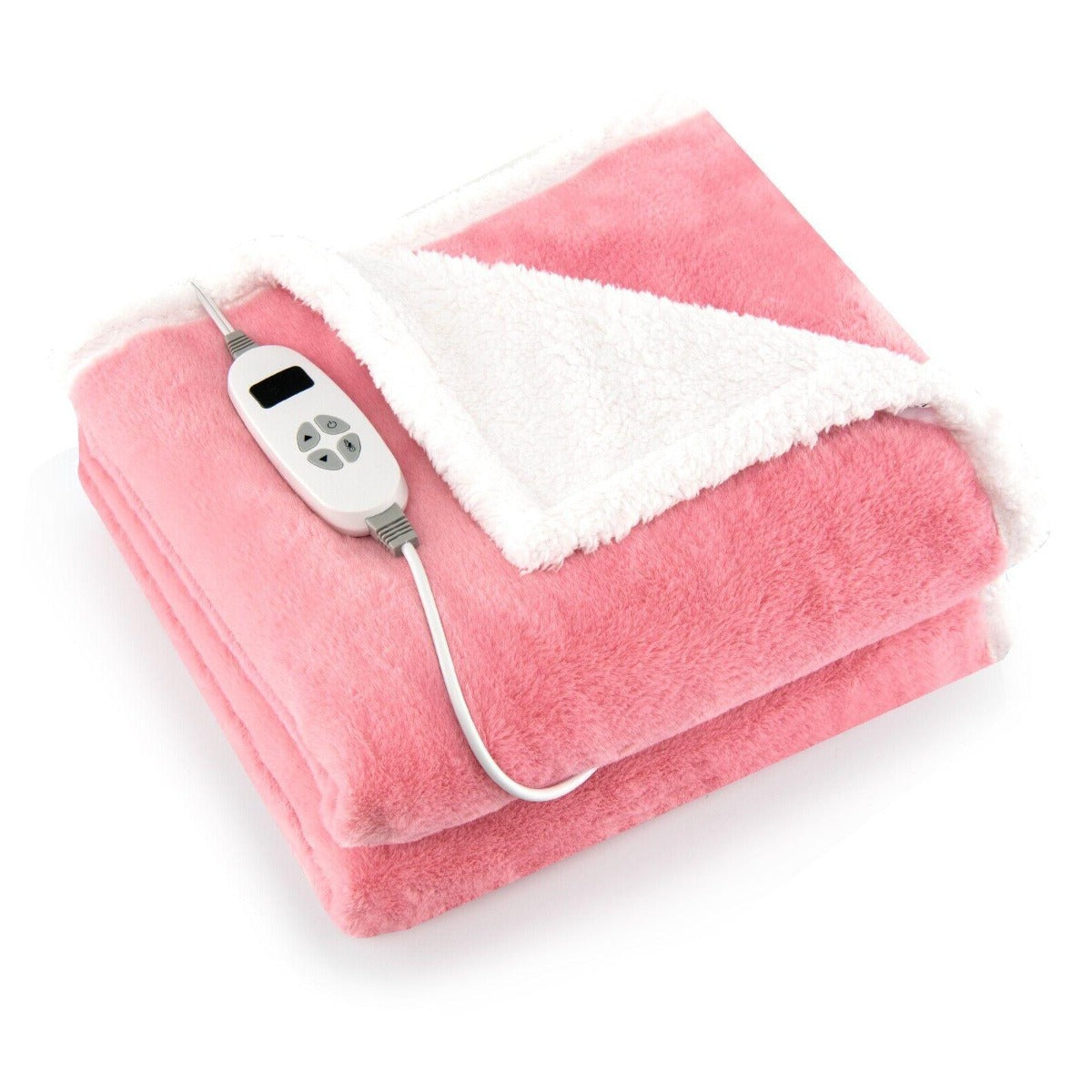 154 x 130 CM Reversible Electric Heated Blanket with 10 Heat Settings-Dark Grey