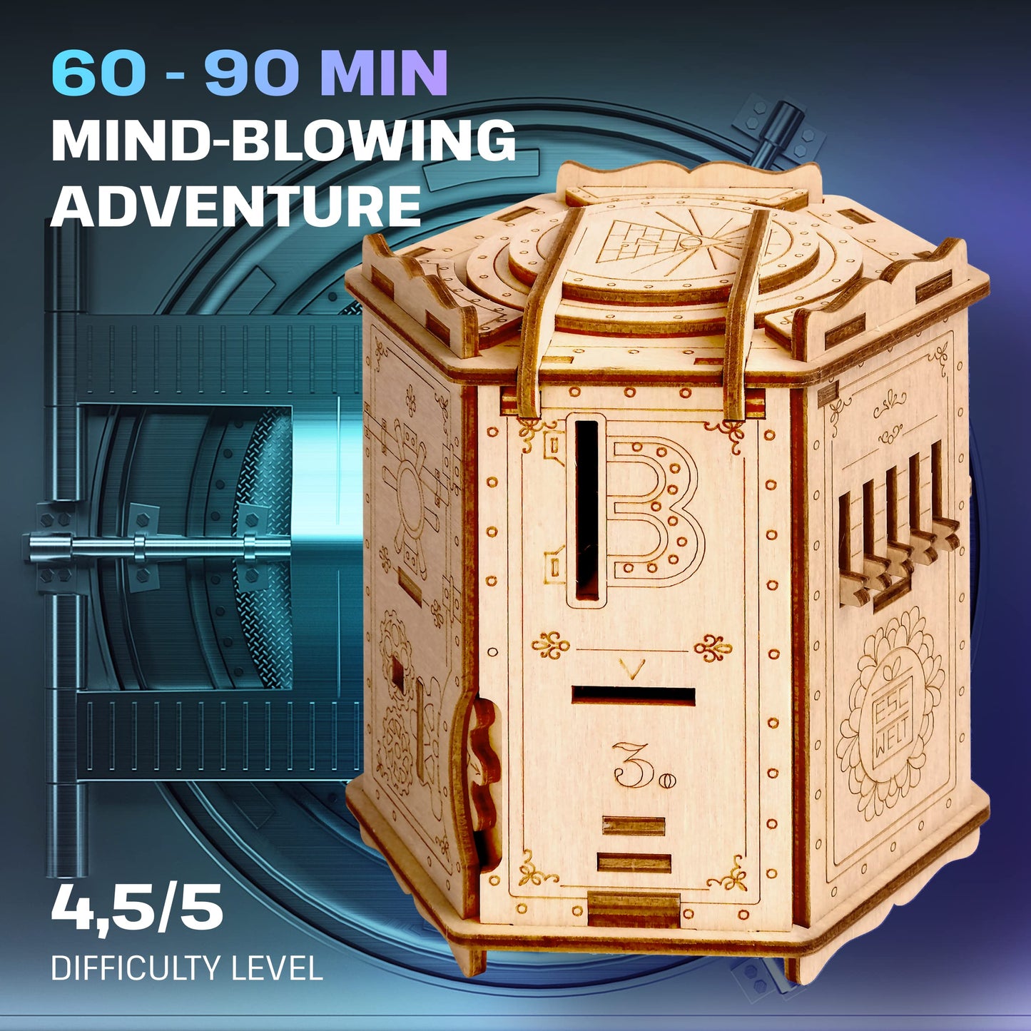 ESC WELT Fort Knox PRO - Escape Room in a Box 3D Puzzle with Hidden Compartment